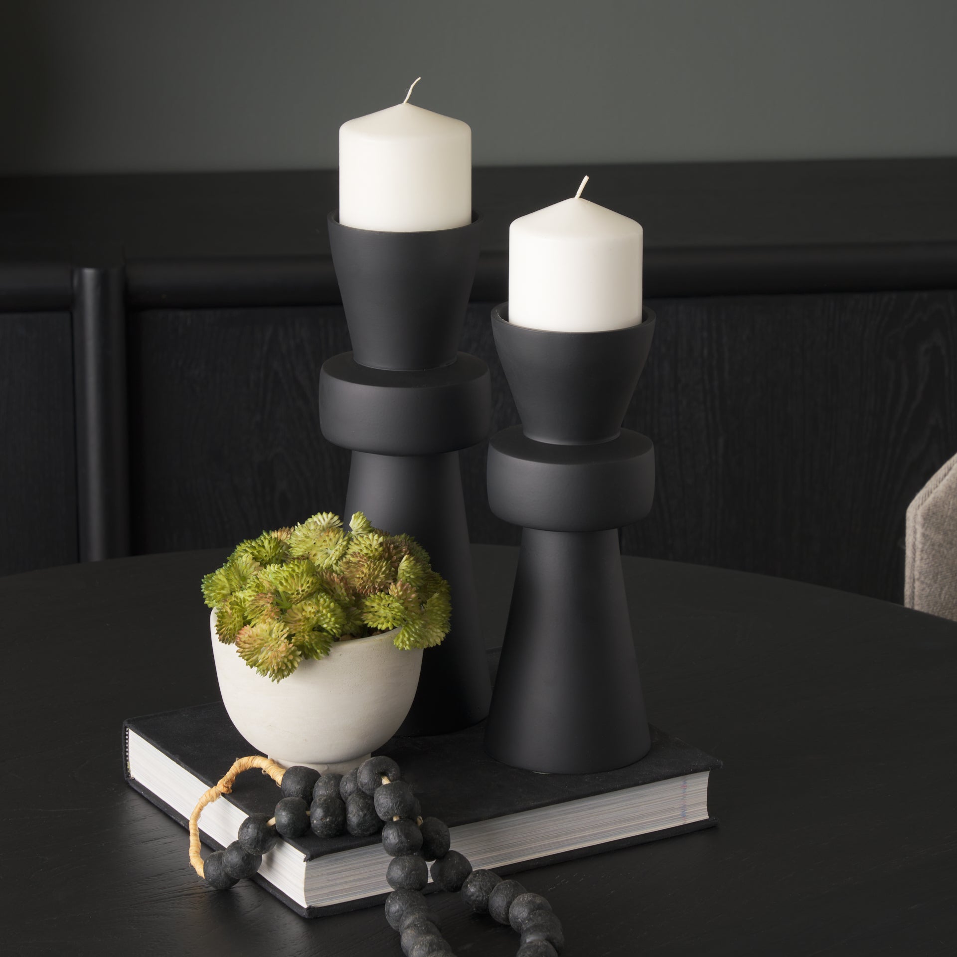 Odilia Metal Geometric Pillar Candle Holder