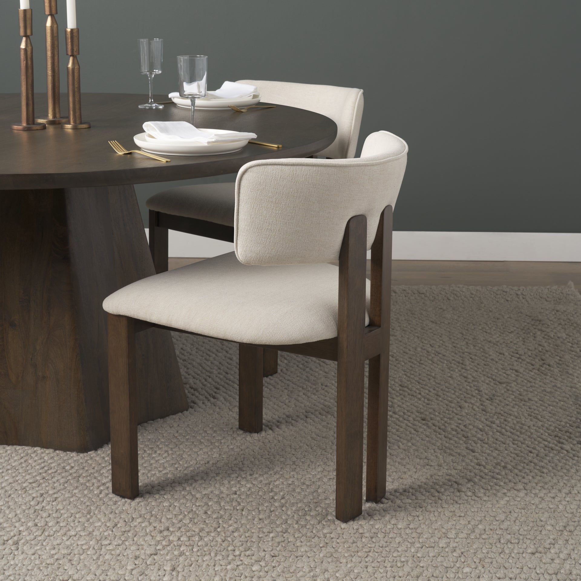 Soho Curved Open Back Tripod Frame Dining Chair