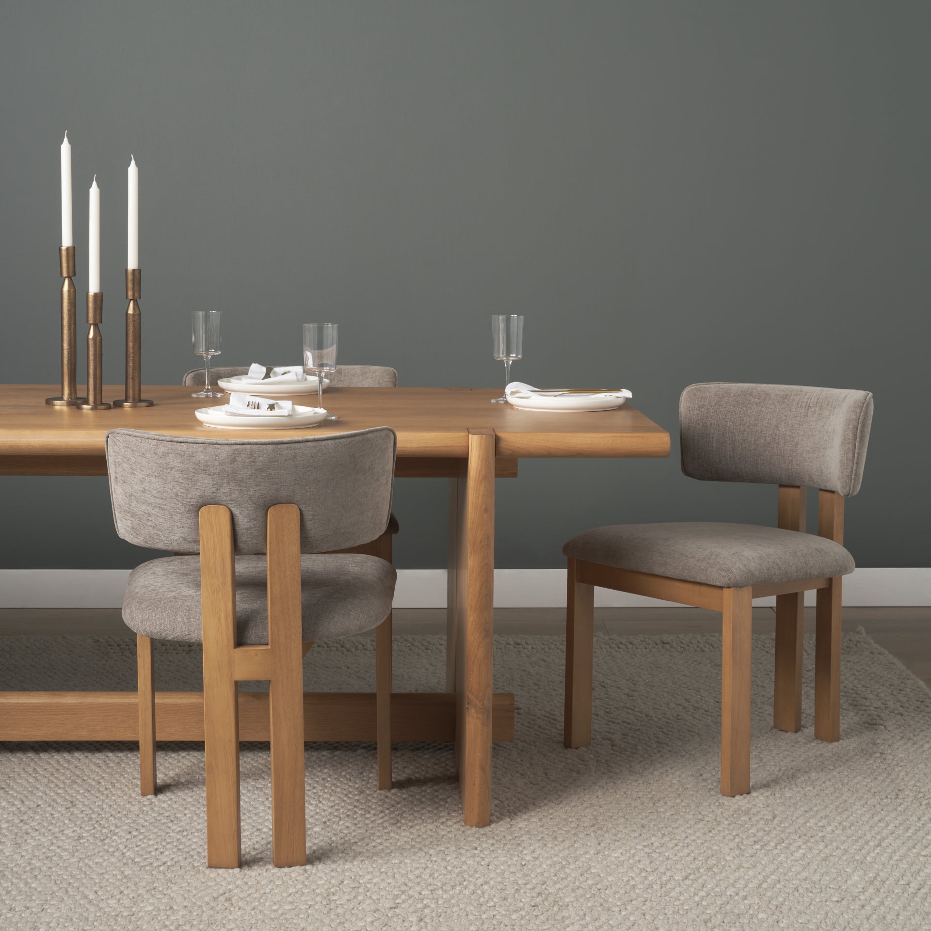 Soho Curved Open Back Tripod Frame Dining Chair