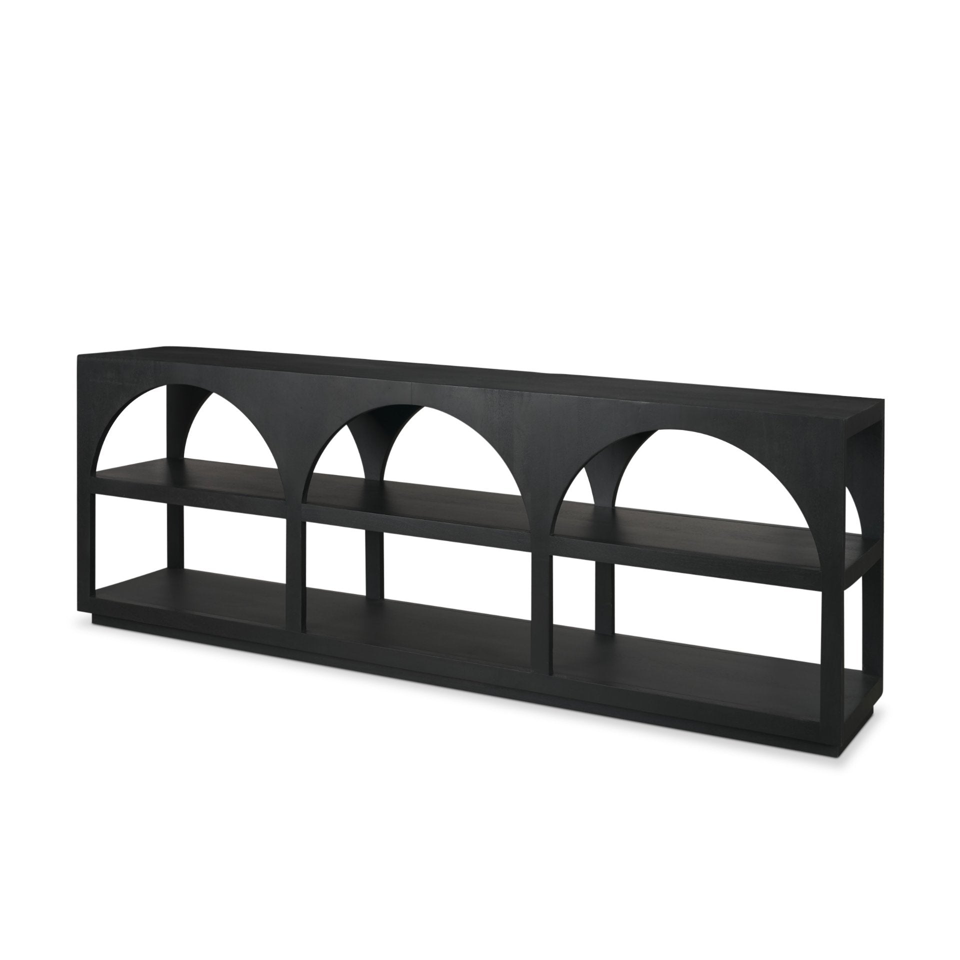 Bela Matte Black Arched Console Table