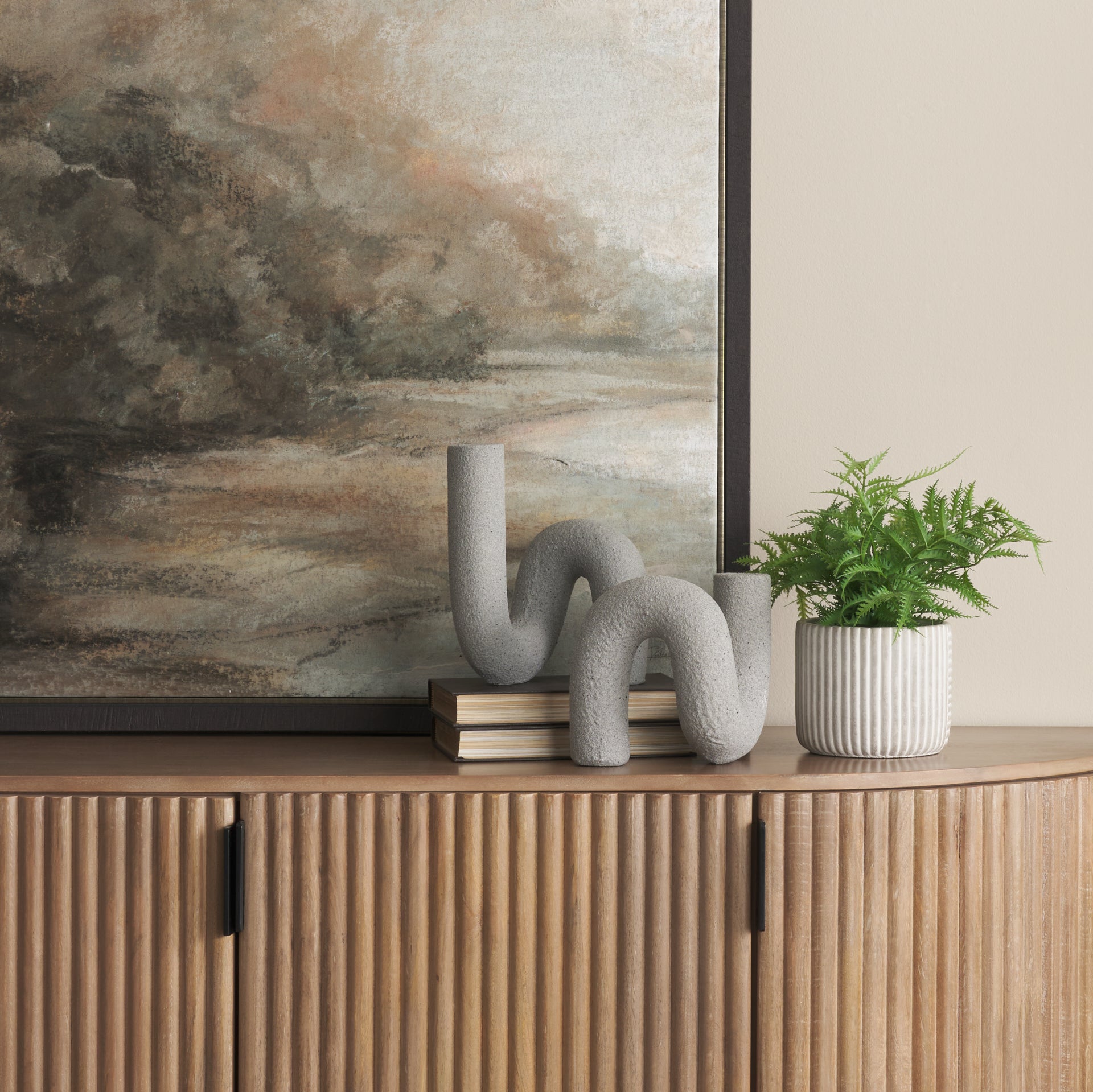 Kailyn Resin Textured Concrete Gray Decorative Object