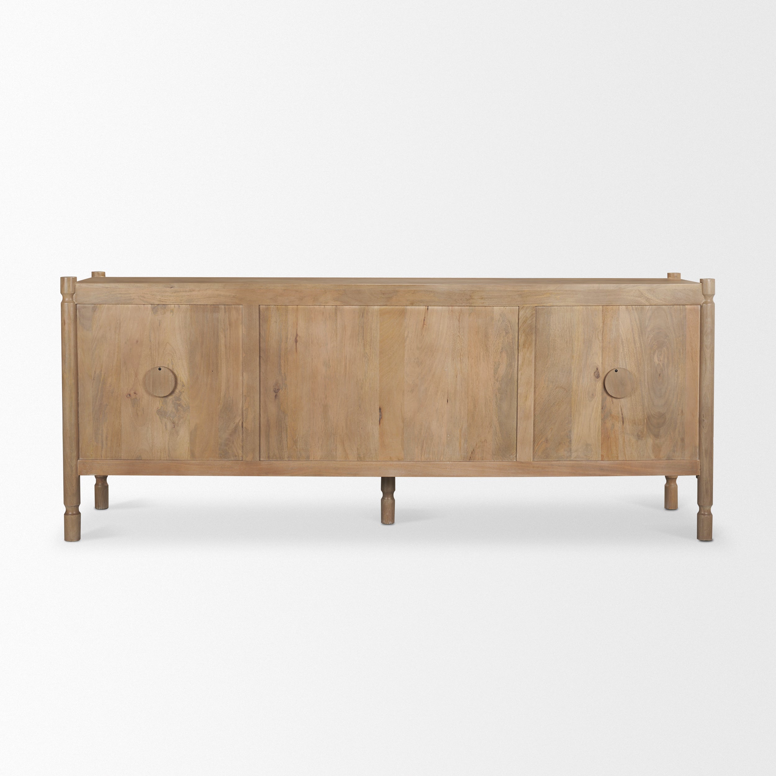 Phil Light Brown Wood 2 Door 3 Drawer Closed Sideboard