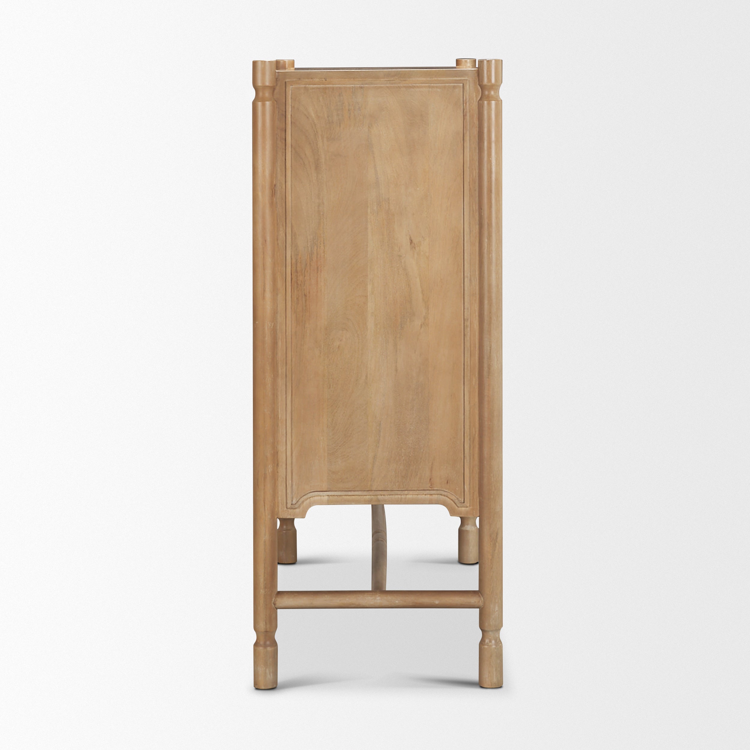 Phil Light Brown Wood 2 Door Bar Cabinet