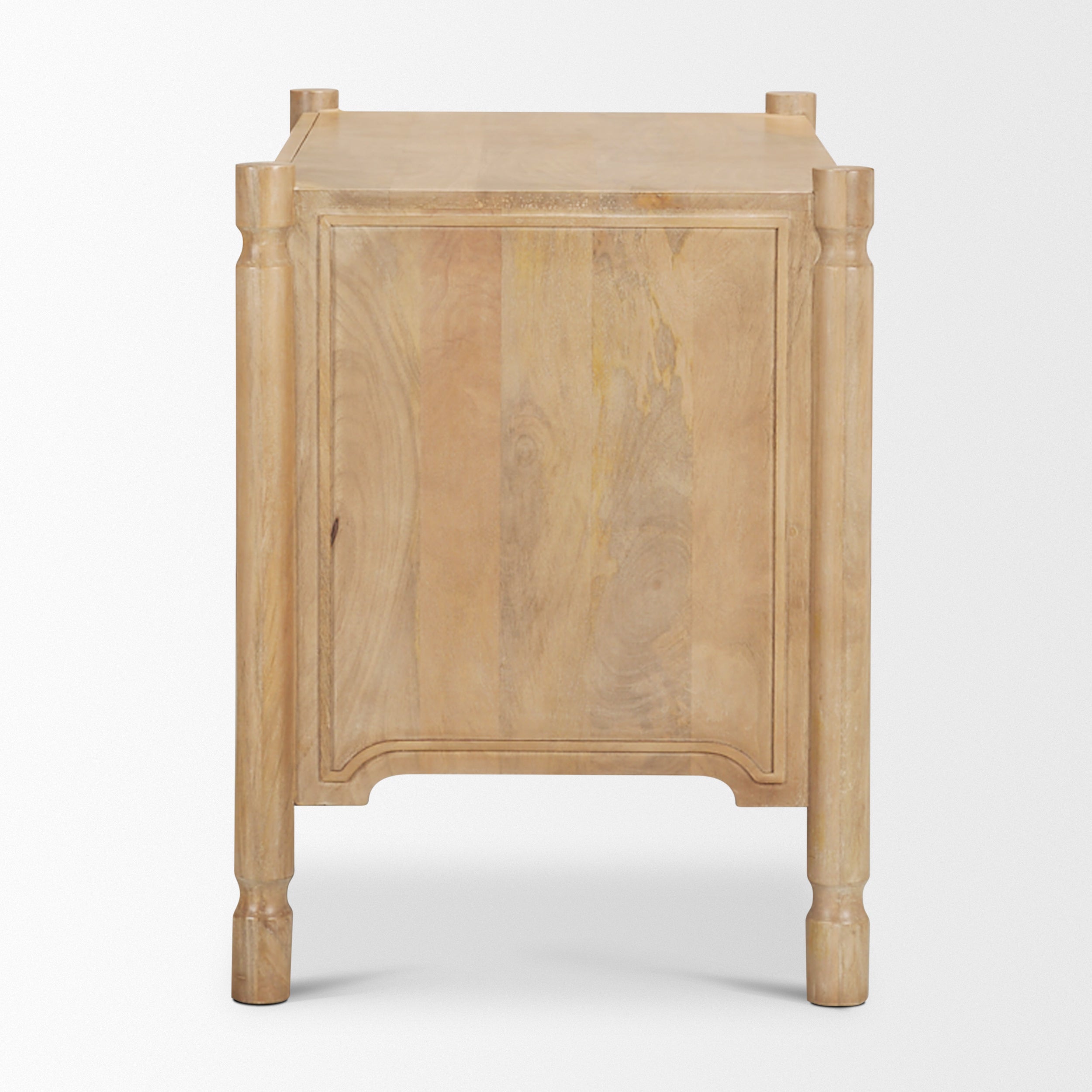 Phil Light Brown Wood 2 Drawer Accent Cabinet