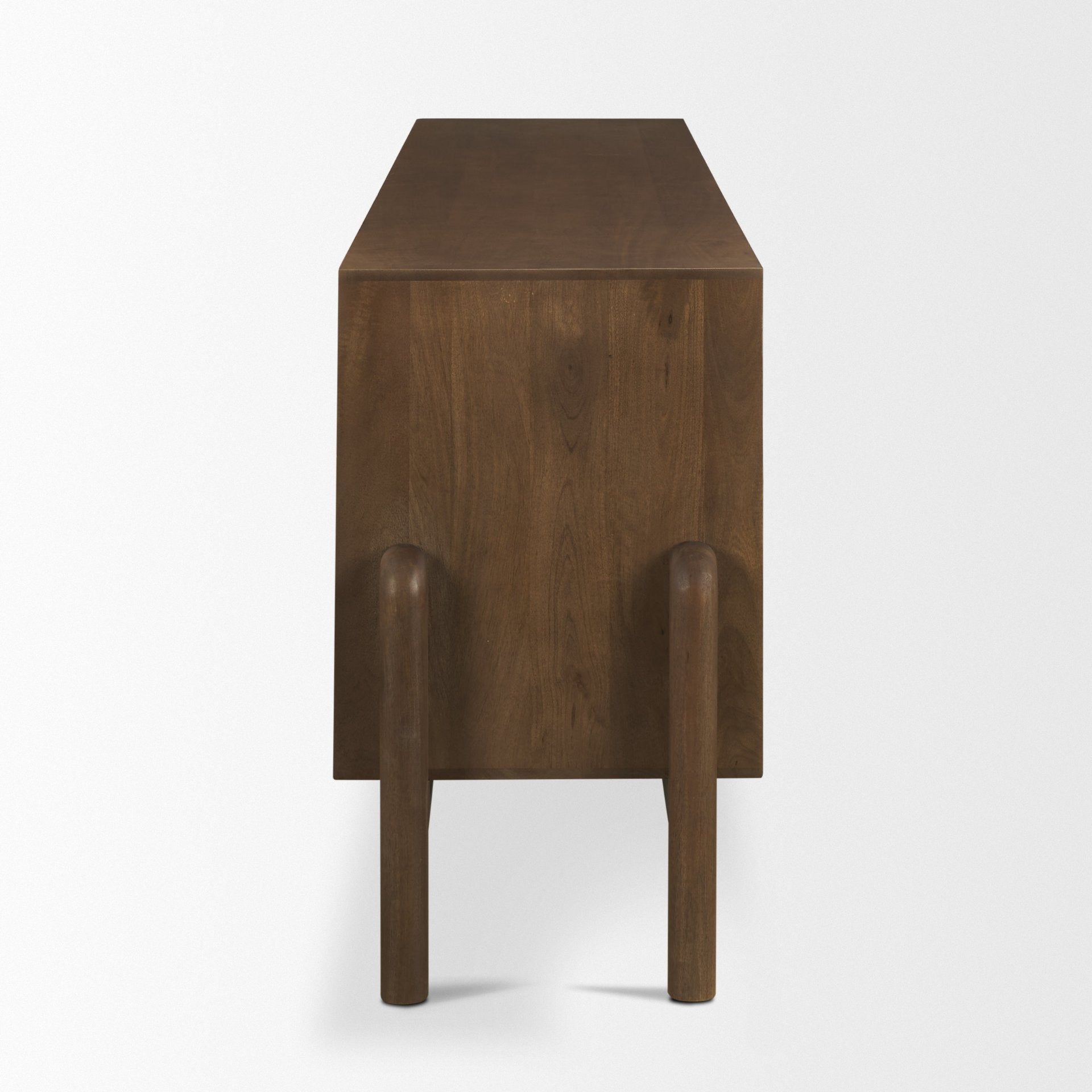 Trellyn Solid Wood 4-Door with Carved Woven Doors Closed Sideboard