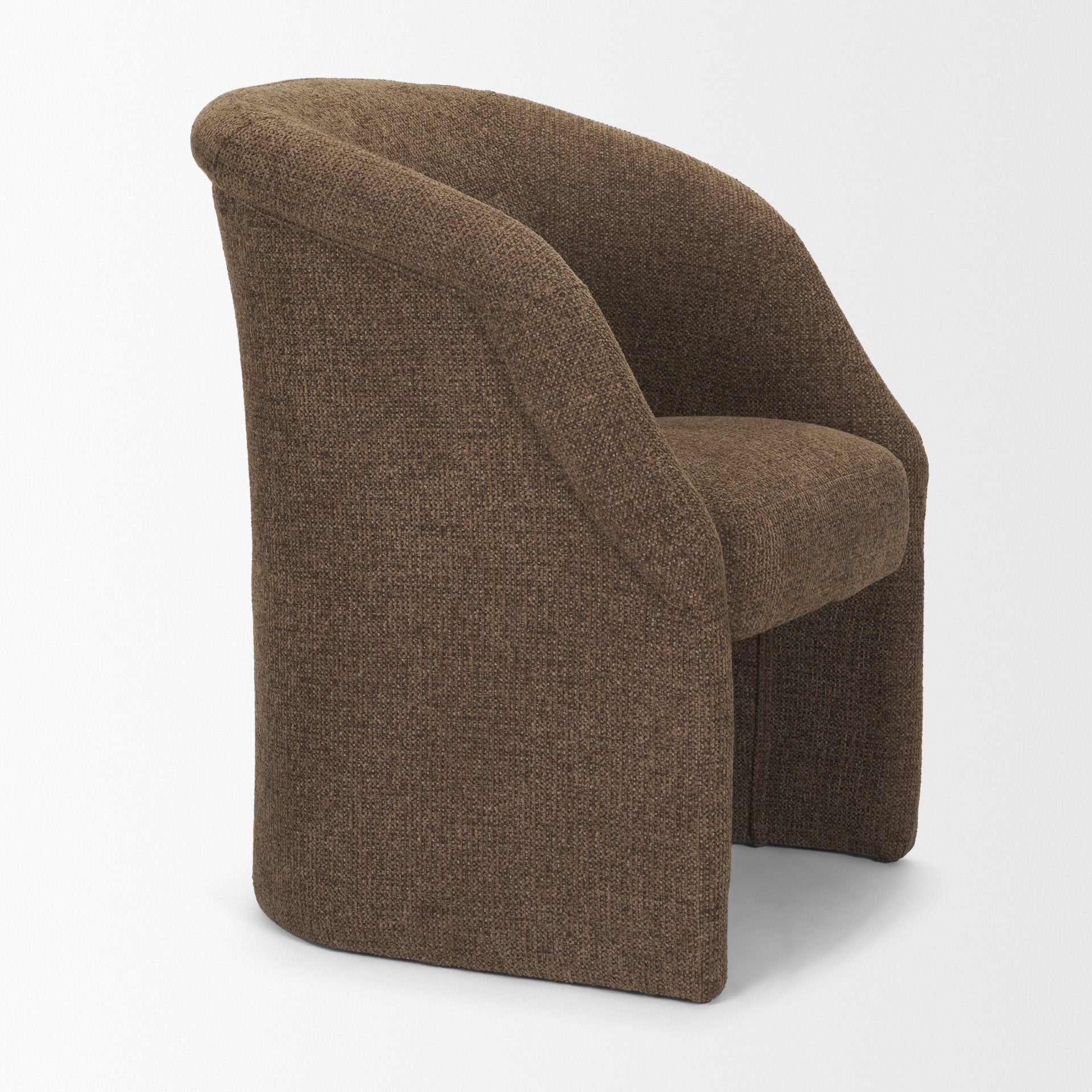 Curtis Barrelback Half-Moon Base Dining Armchair