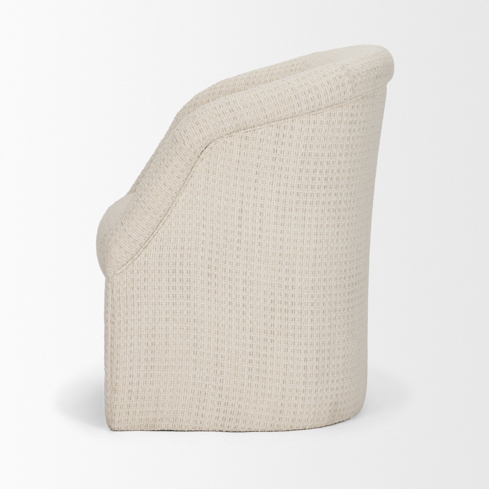 Curtis Barrelback Half-Moon Base Dining Armchair