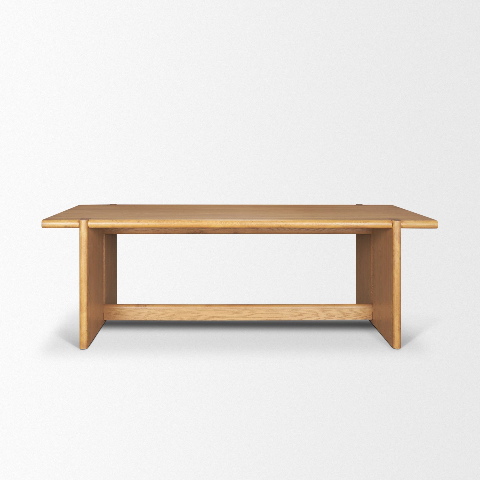 Rowan 94" Light Brown Oak Wood Rectangular Dining Table