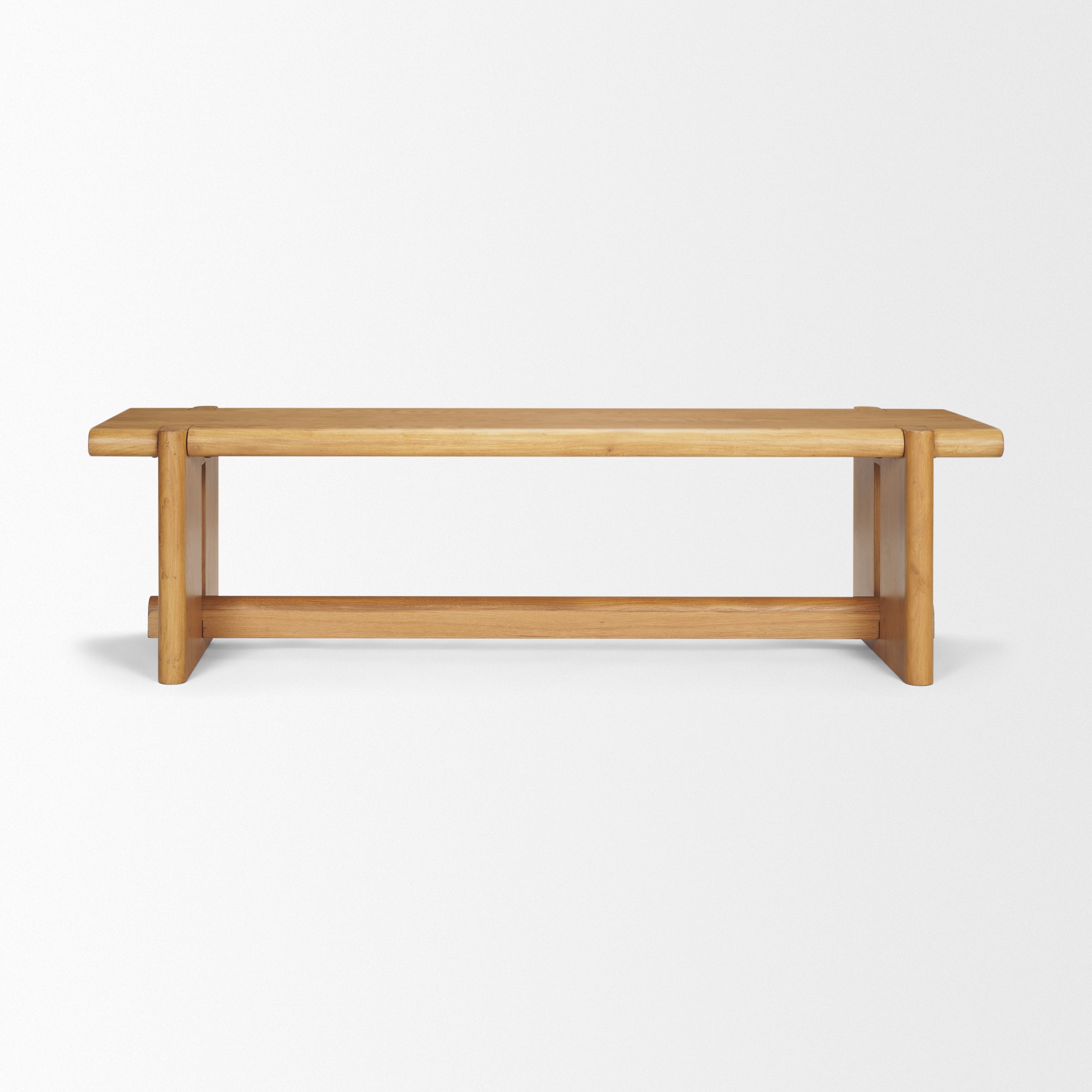 Rowan Light Brown Oak Wood Bench