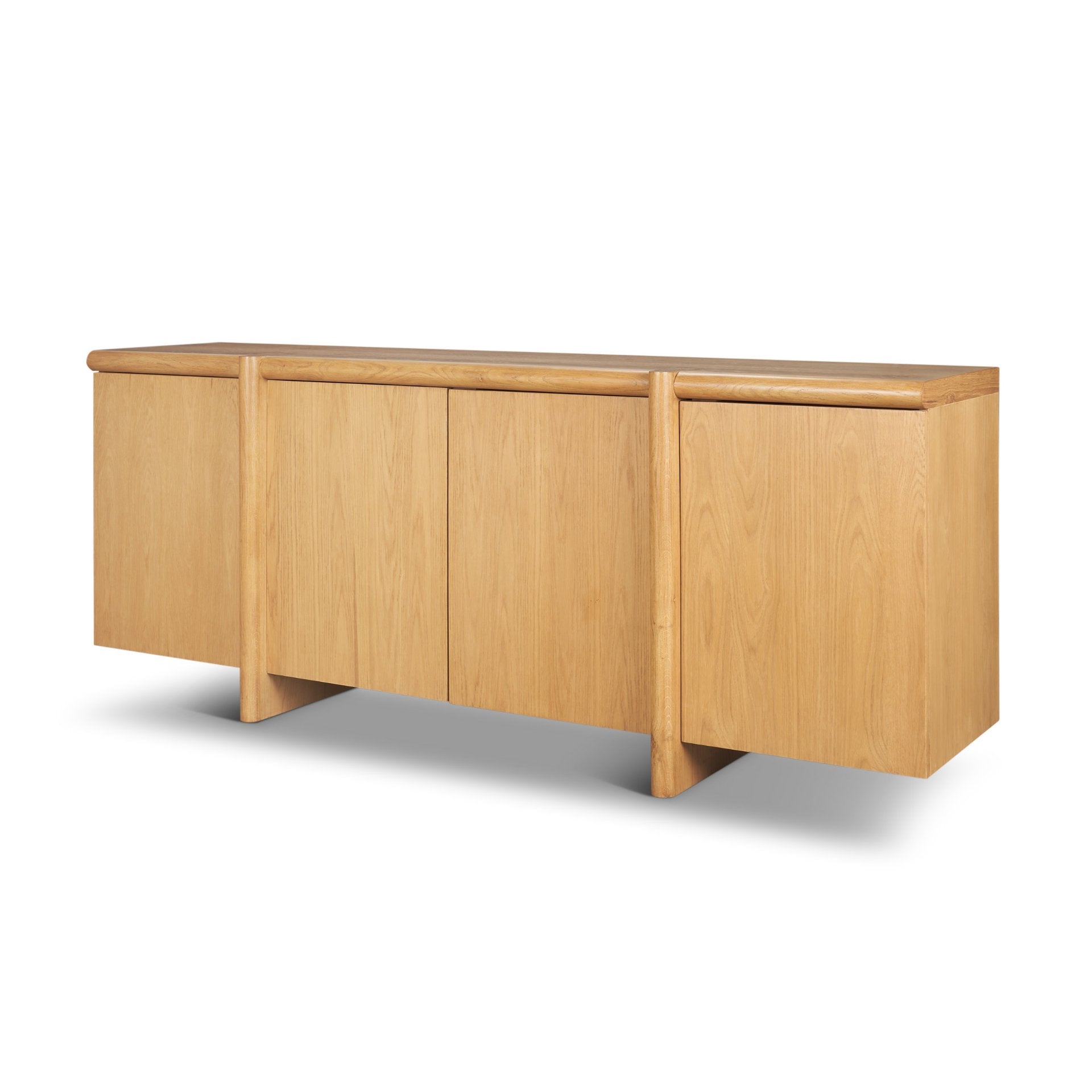 Rowan Oak Wood Closed 4 Door Sideboard