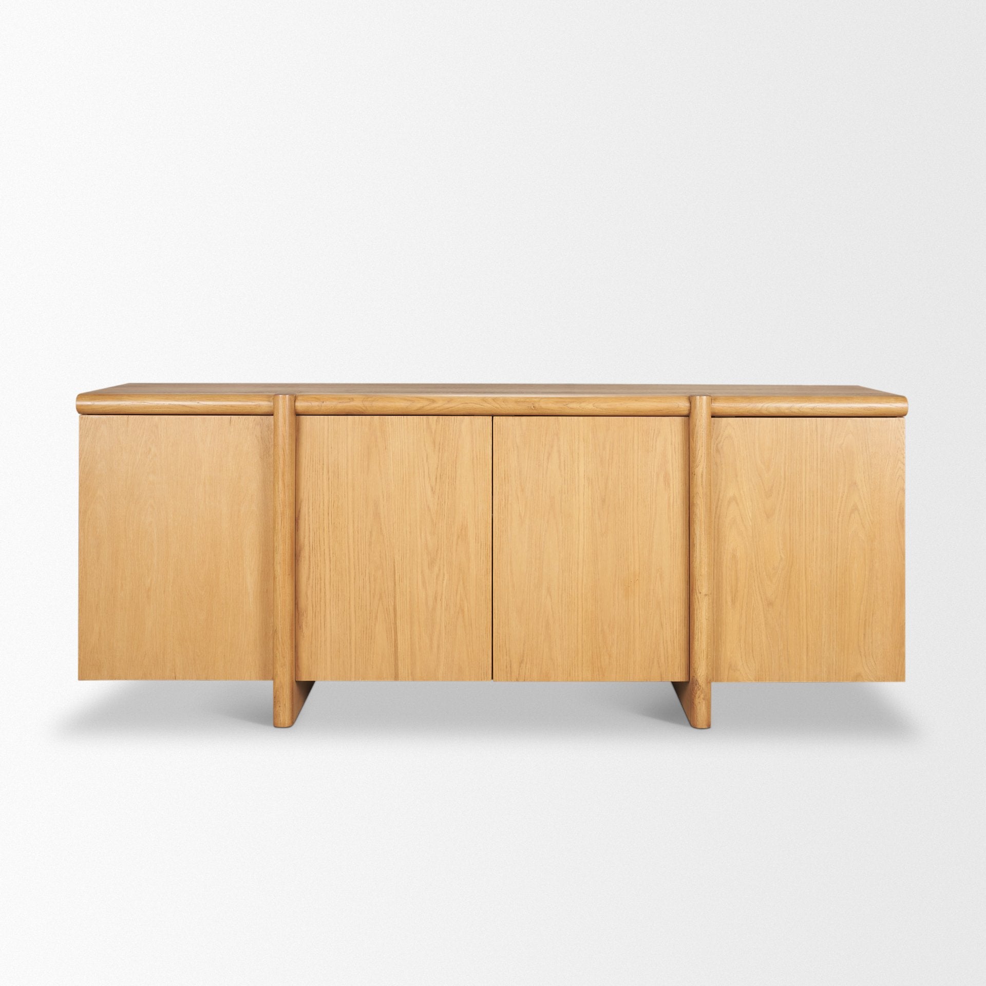 Rowan Oak Wood Closed 4 Door Sideboard