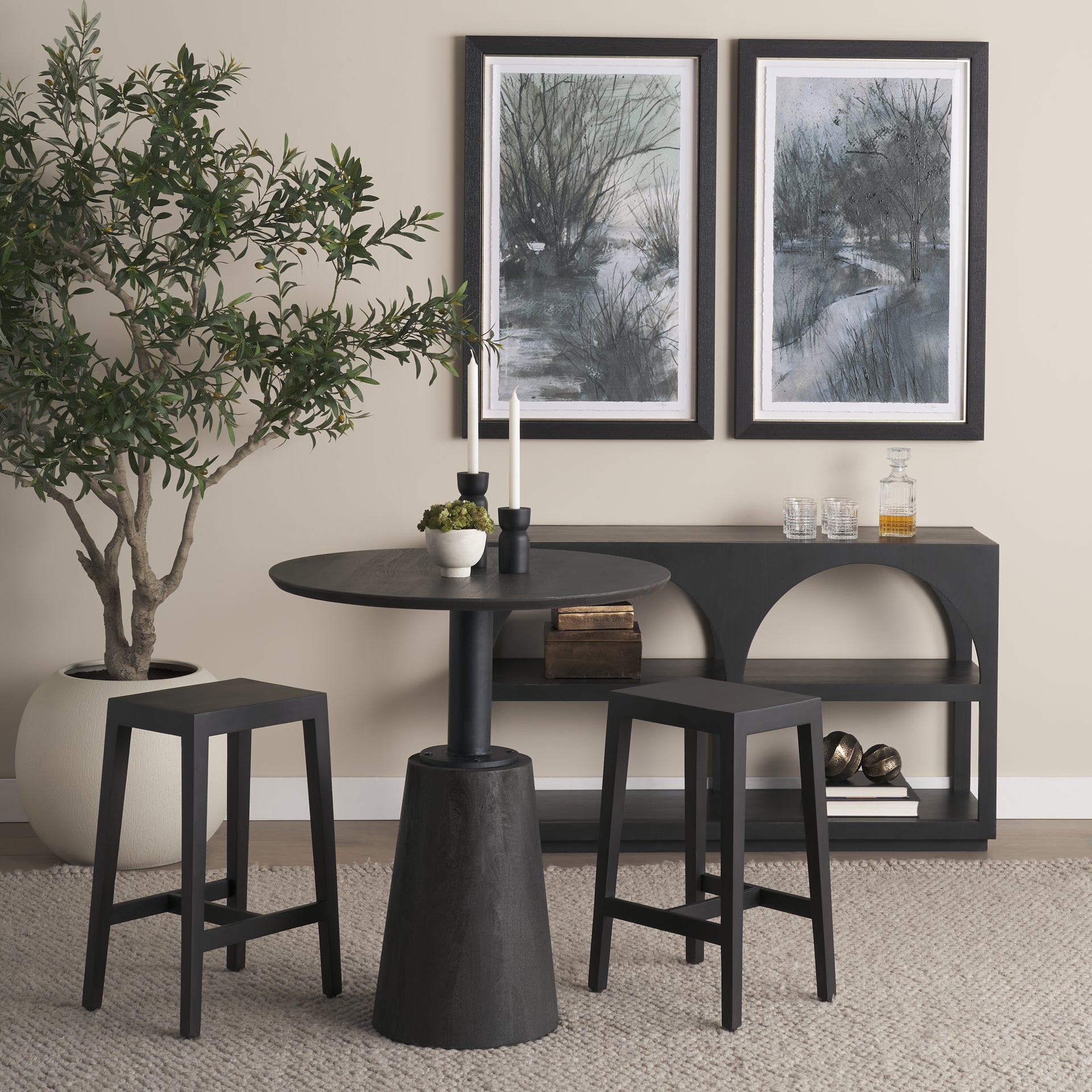 Colony Solid Wood Counter Stool