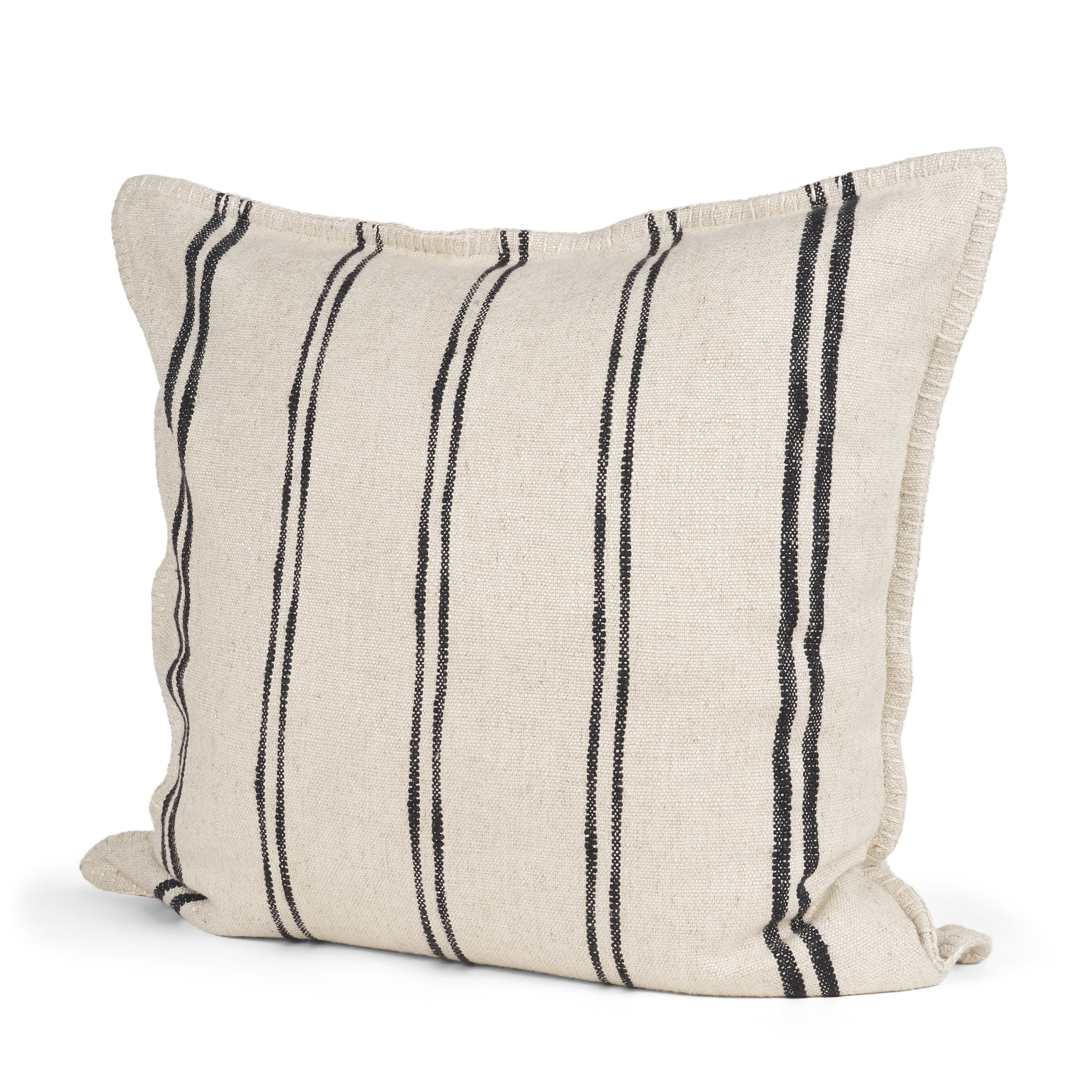 Liv Cream with Black Stripes Decorative Pillow Cover