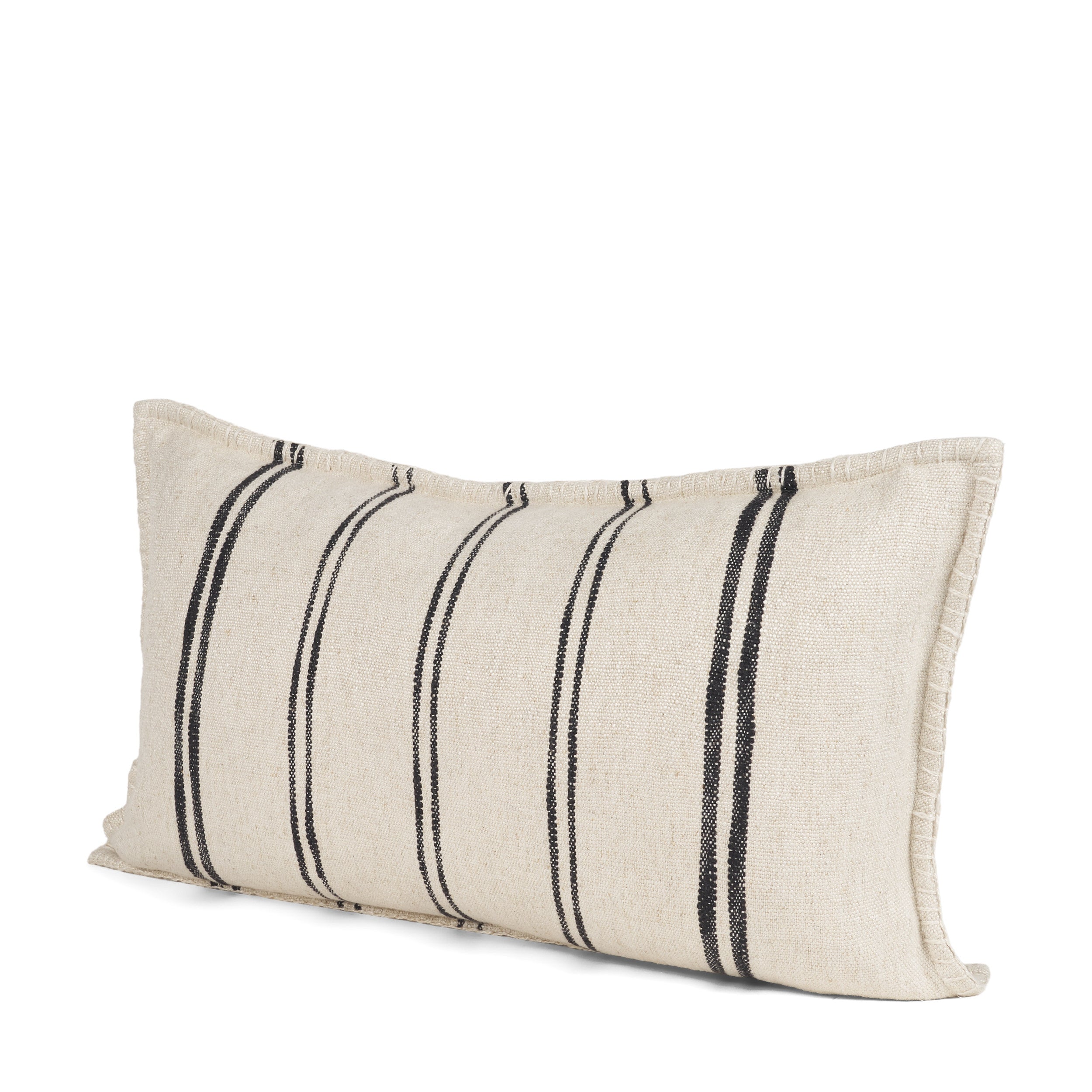 Liv Cream with Black Stripes Decorative Pillow Cover