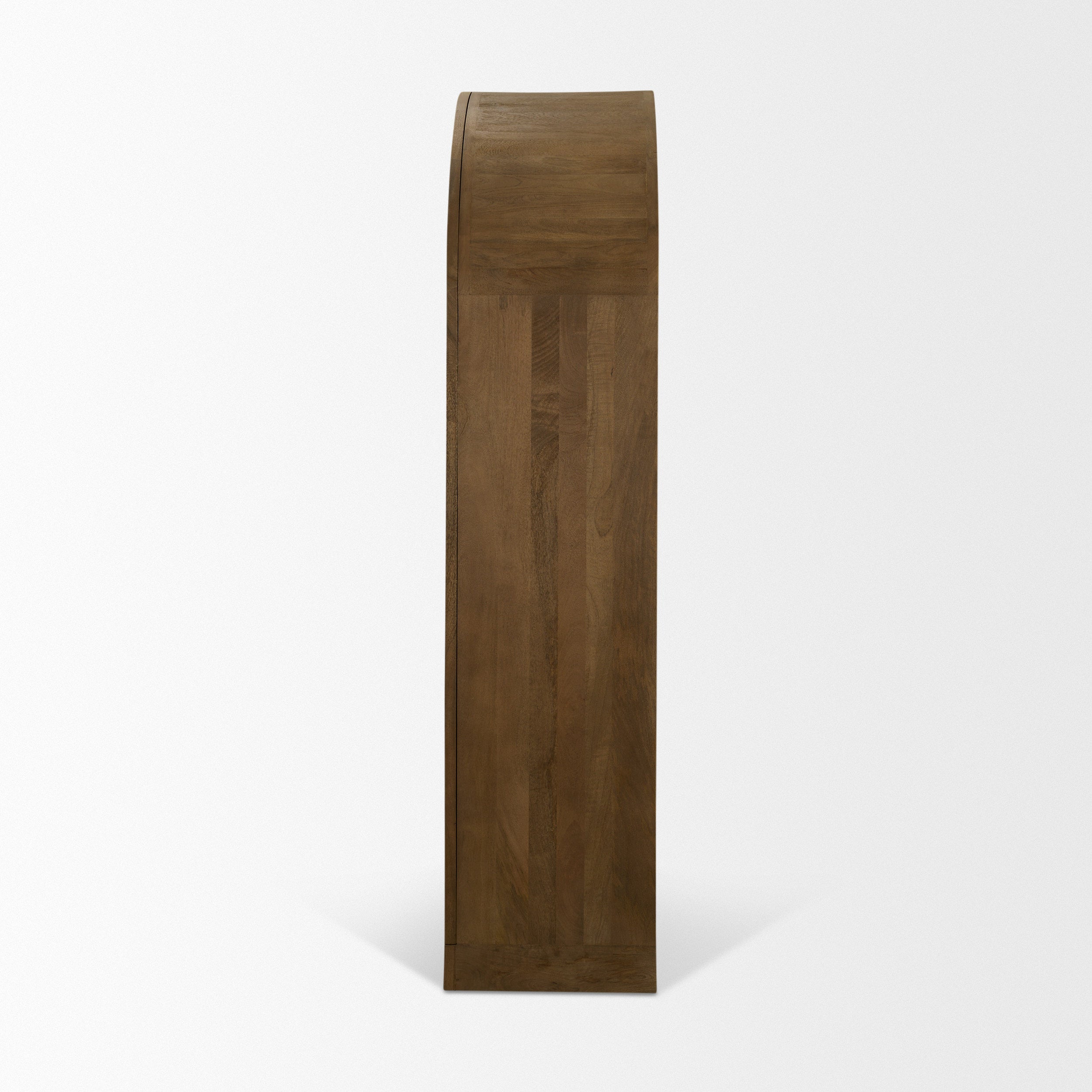 Suri Wood with Glass Doors Arched Curio Cabinet