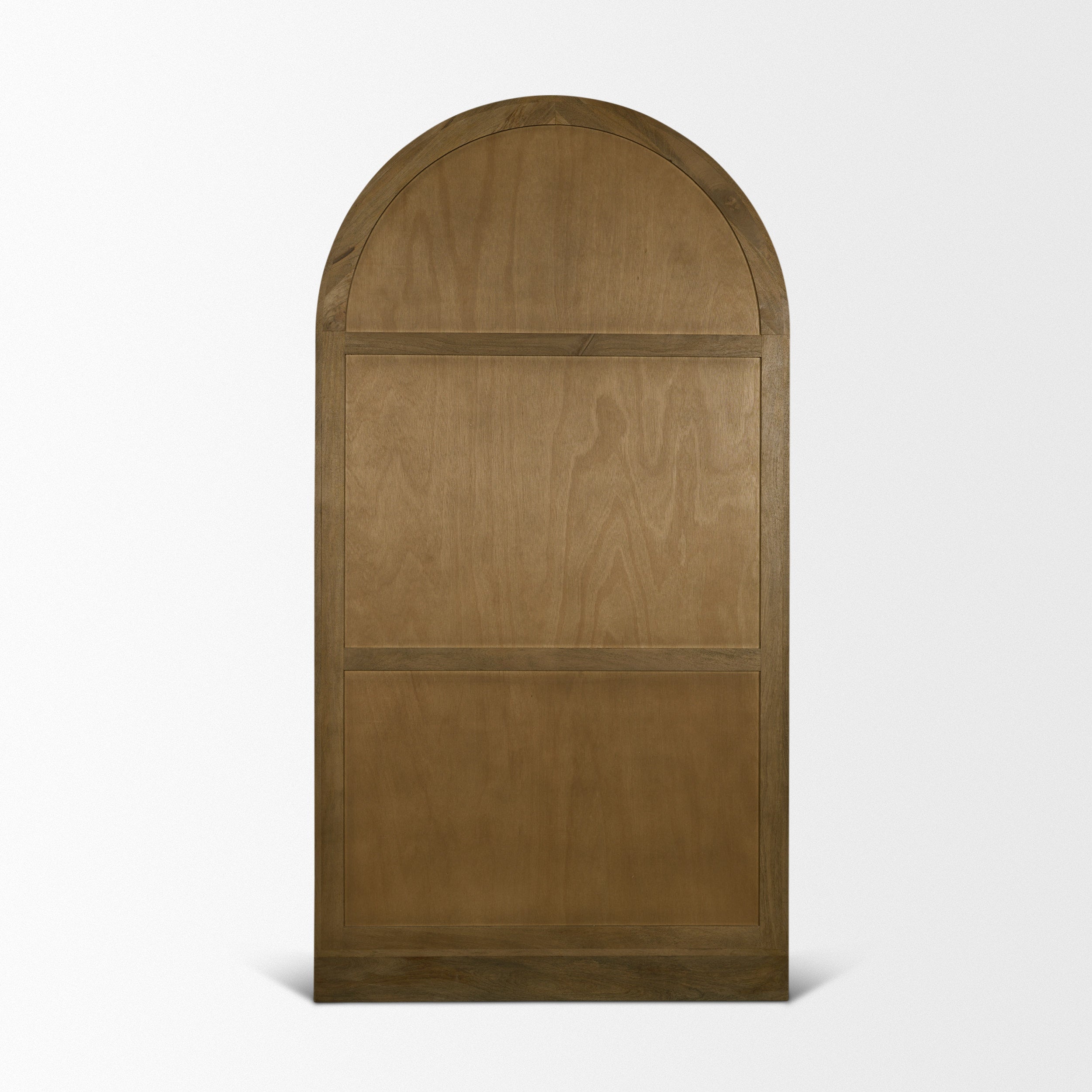 Suri Wood with Glass Doors Arched Curio Cabinet