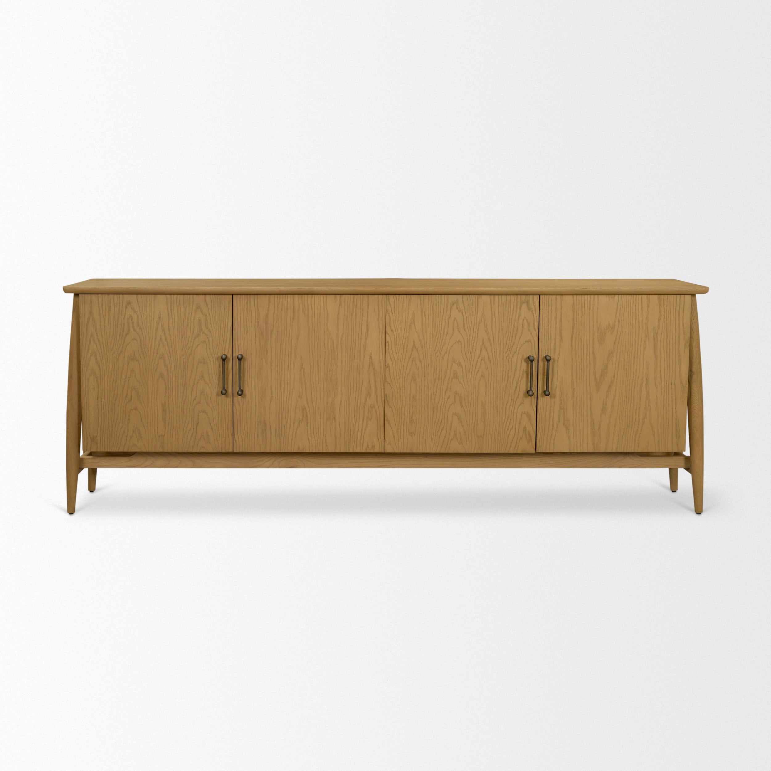 Hollis Warm Brown Wood 4-Door Closed Sideboard