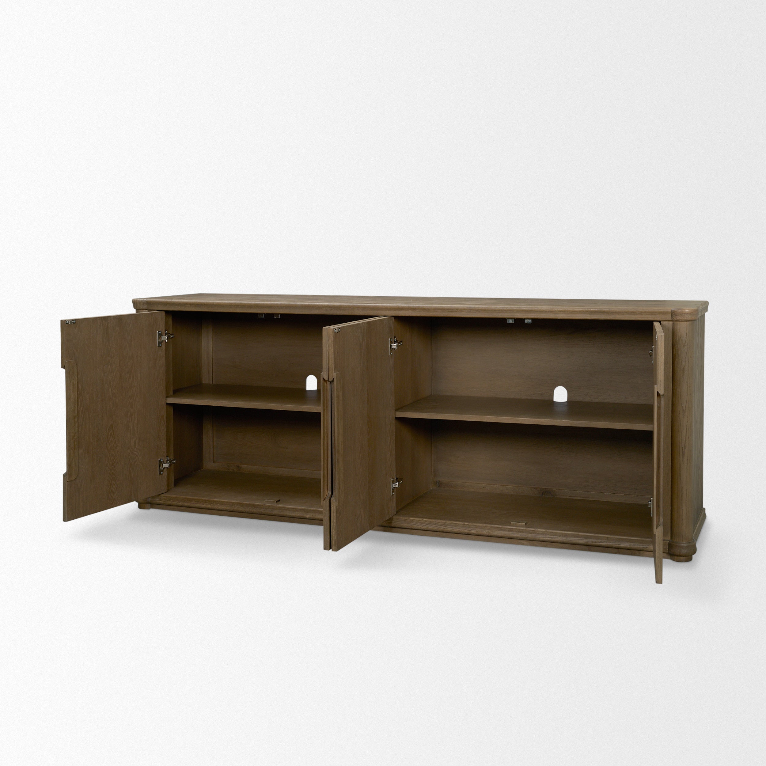 Alden Medium Brown Wood 4-Door Closed Sideboard