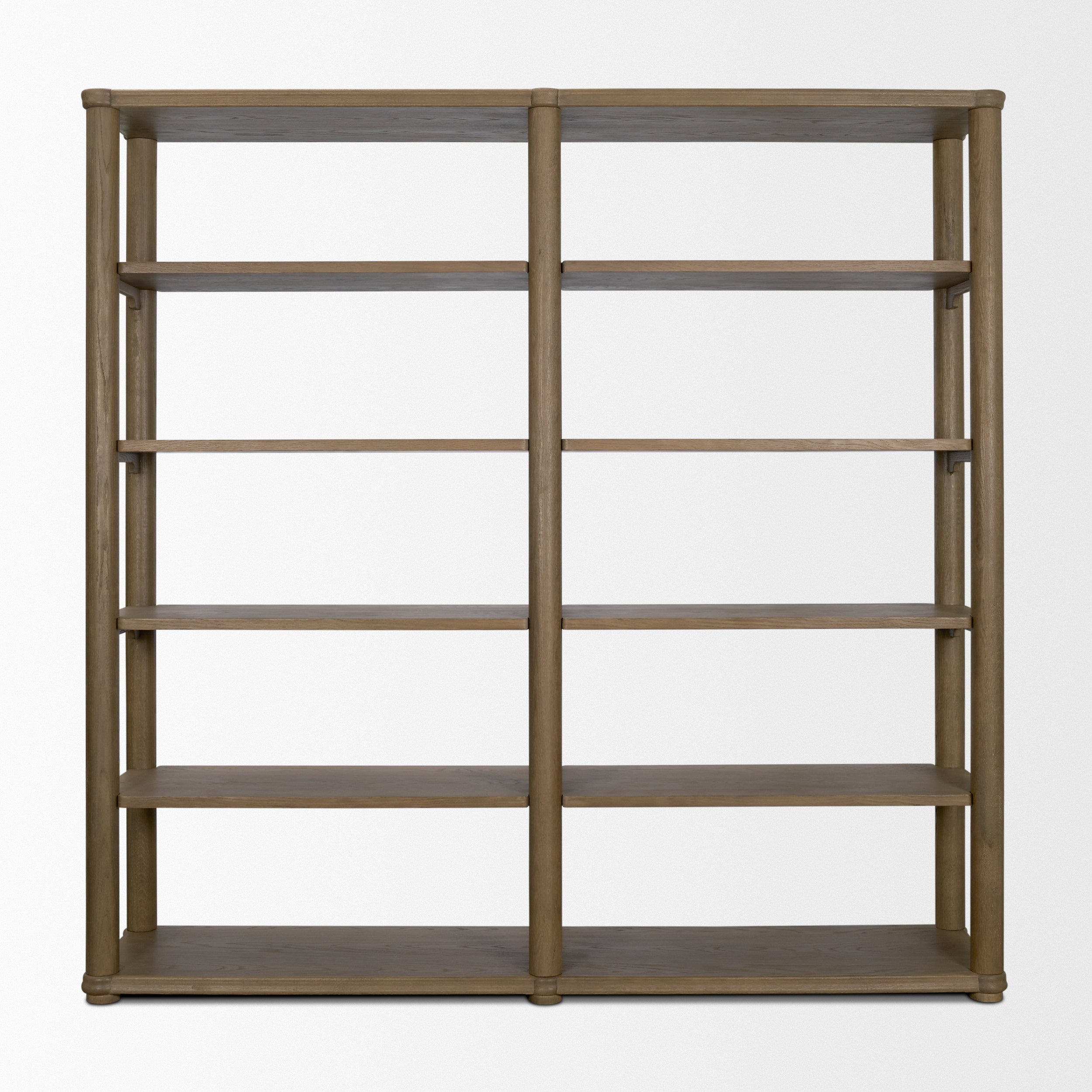 Alden Medium Brown Wood Open Shelving Unit