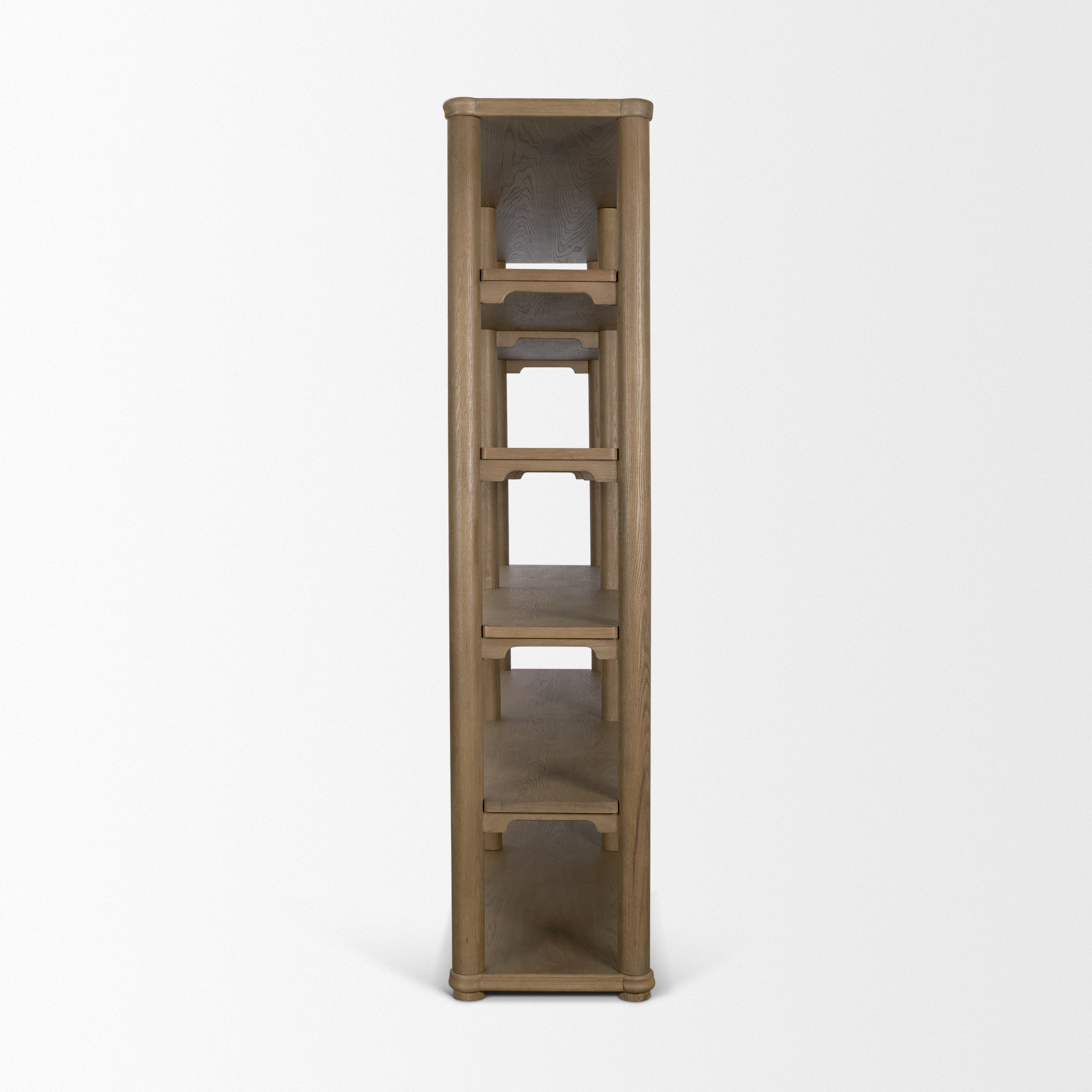 Alden Medium Brown Wood Open Shelving Unit