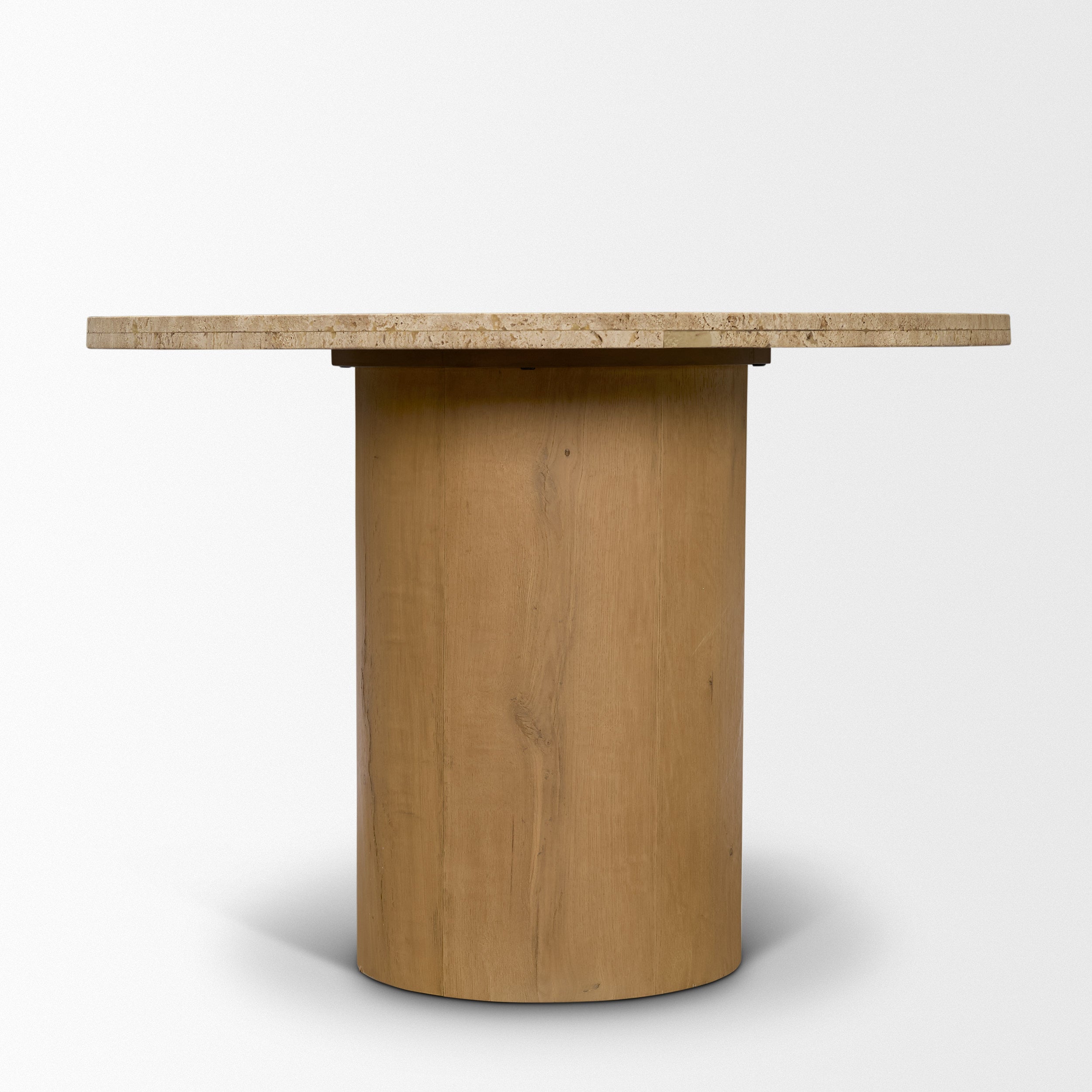 Siena 42" Round Travertine Pedestal Dining Table