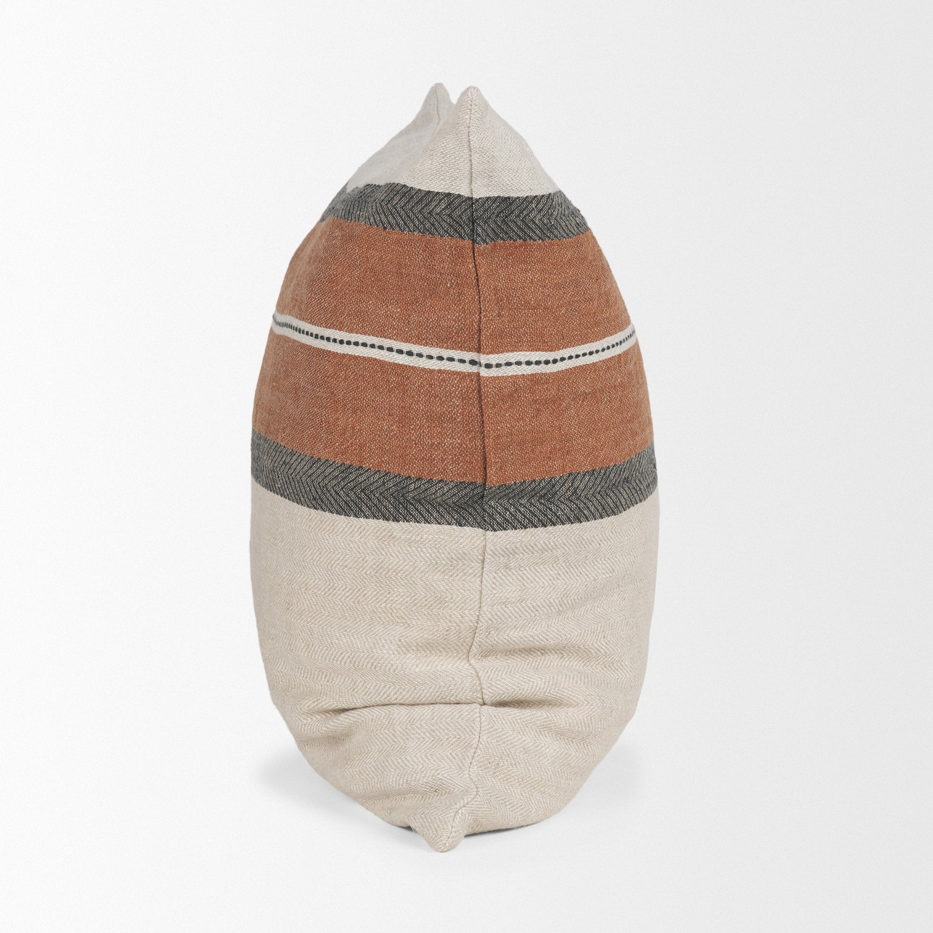 Mason Cream with Orange Stripe Decorative Pillow Cover