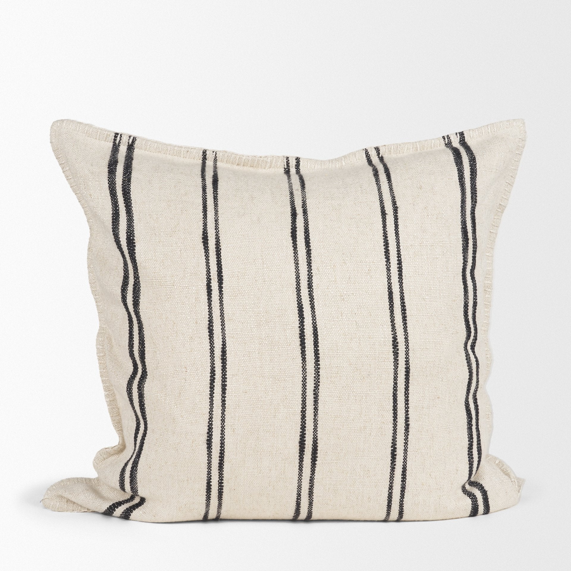 Liv Cream with Black Stripes Decorative Pillow Cover