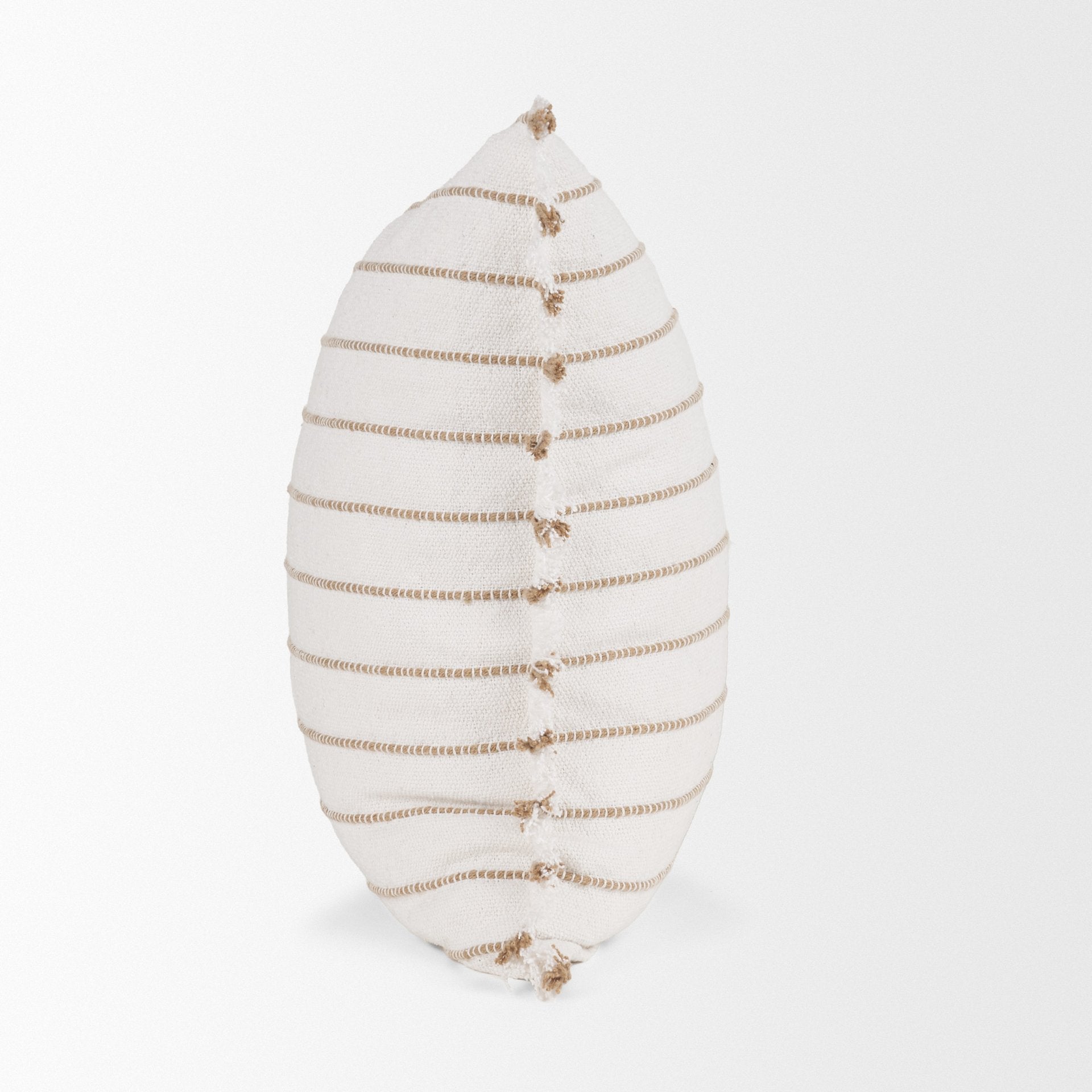 Willow Cream with Camel Stripes Decorative Pillow Cover