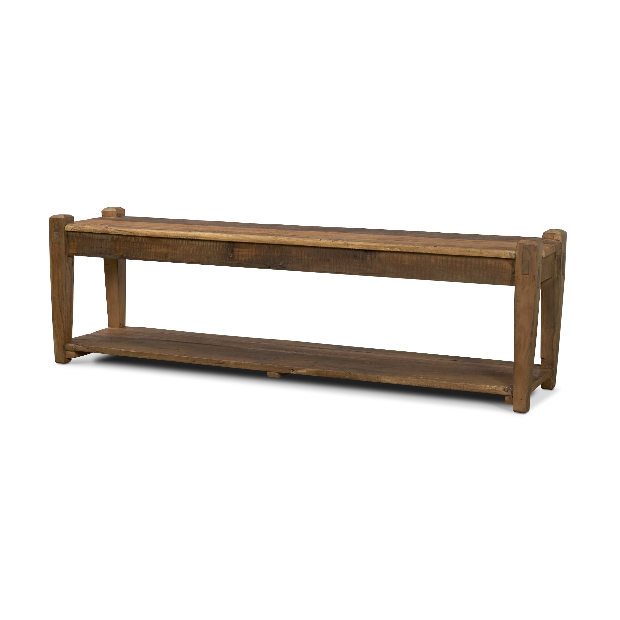Ashwick Dark Brown Reclaimed Wood Bench