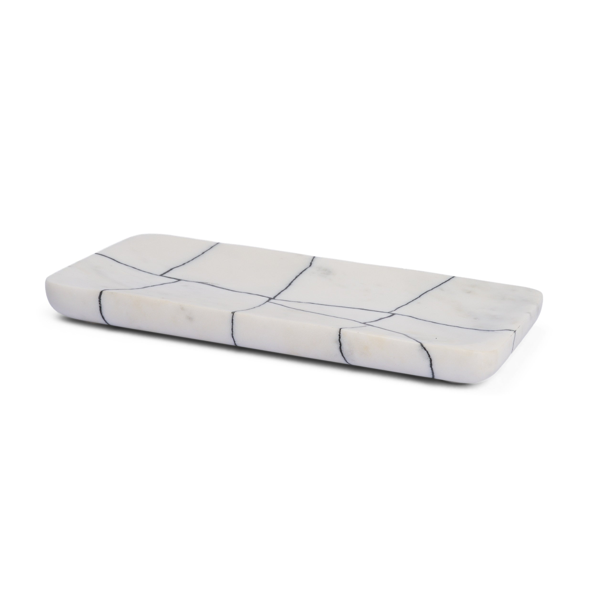 Tratto Rectangular Marble Decorative Tray