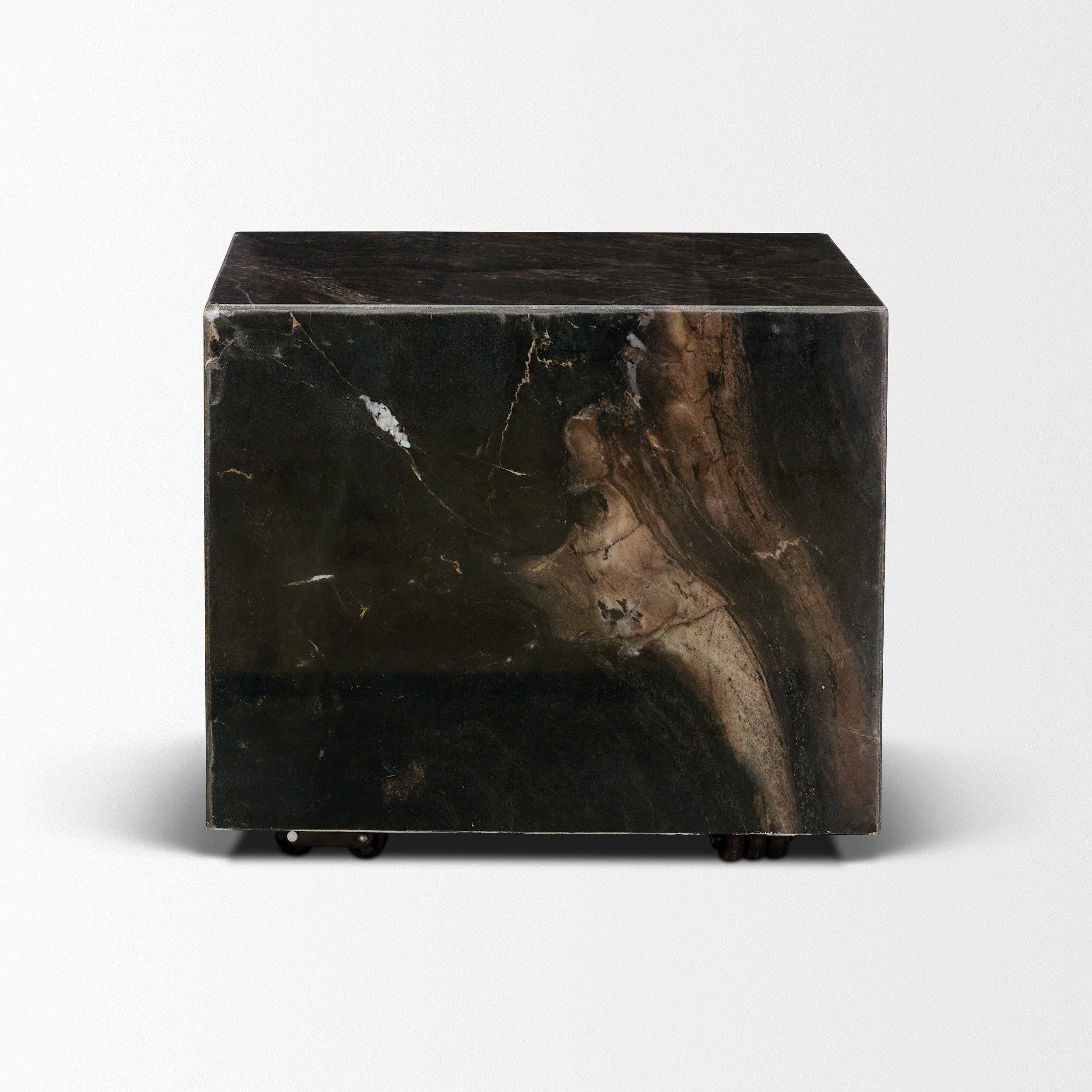 Quadra 20" Solid Cappuccino Marble Square Coffee Table