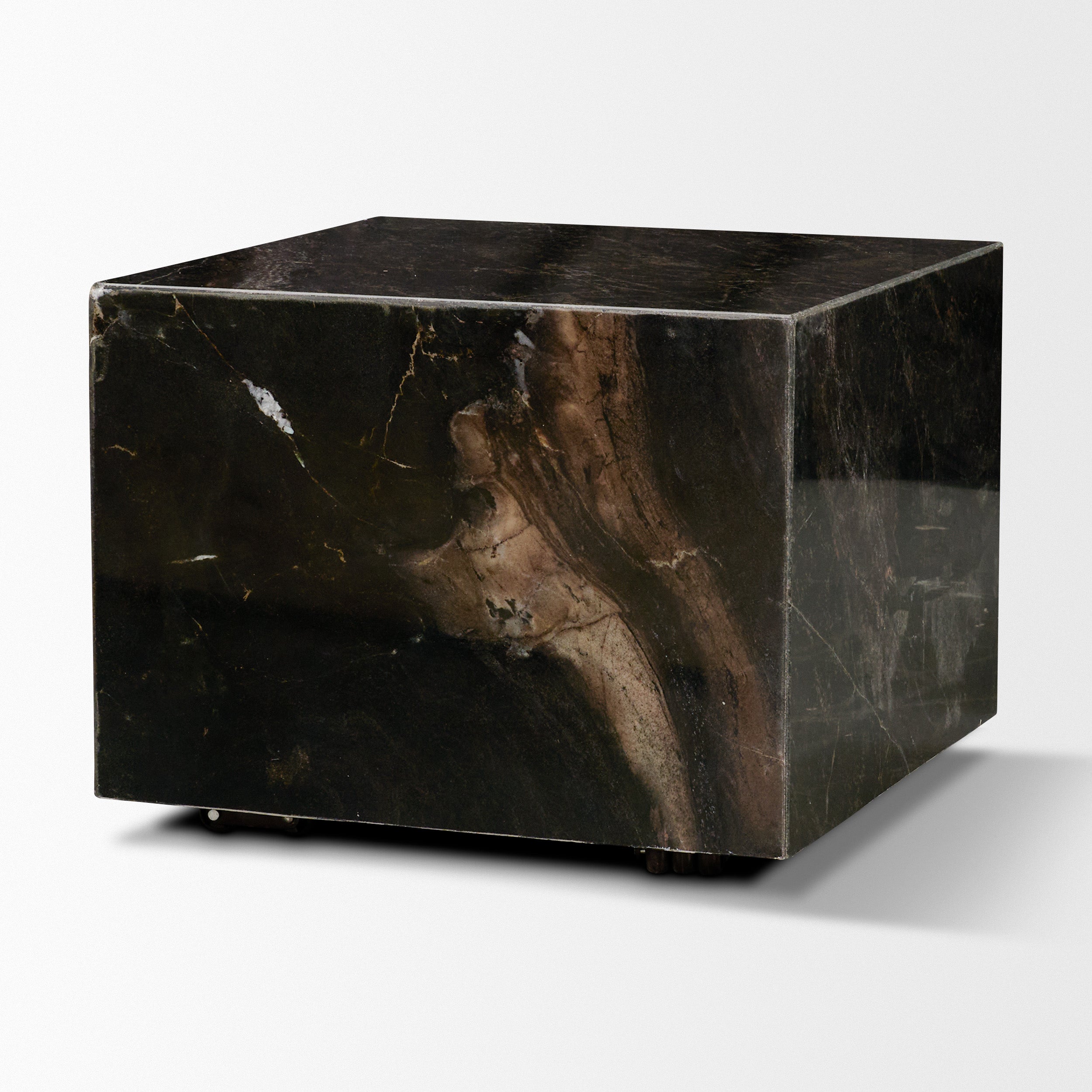 Quadra 20" Solid Cappuccino Marble Square Coffee Table