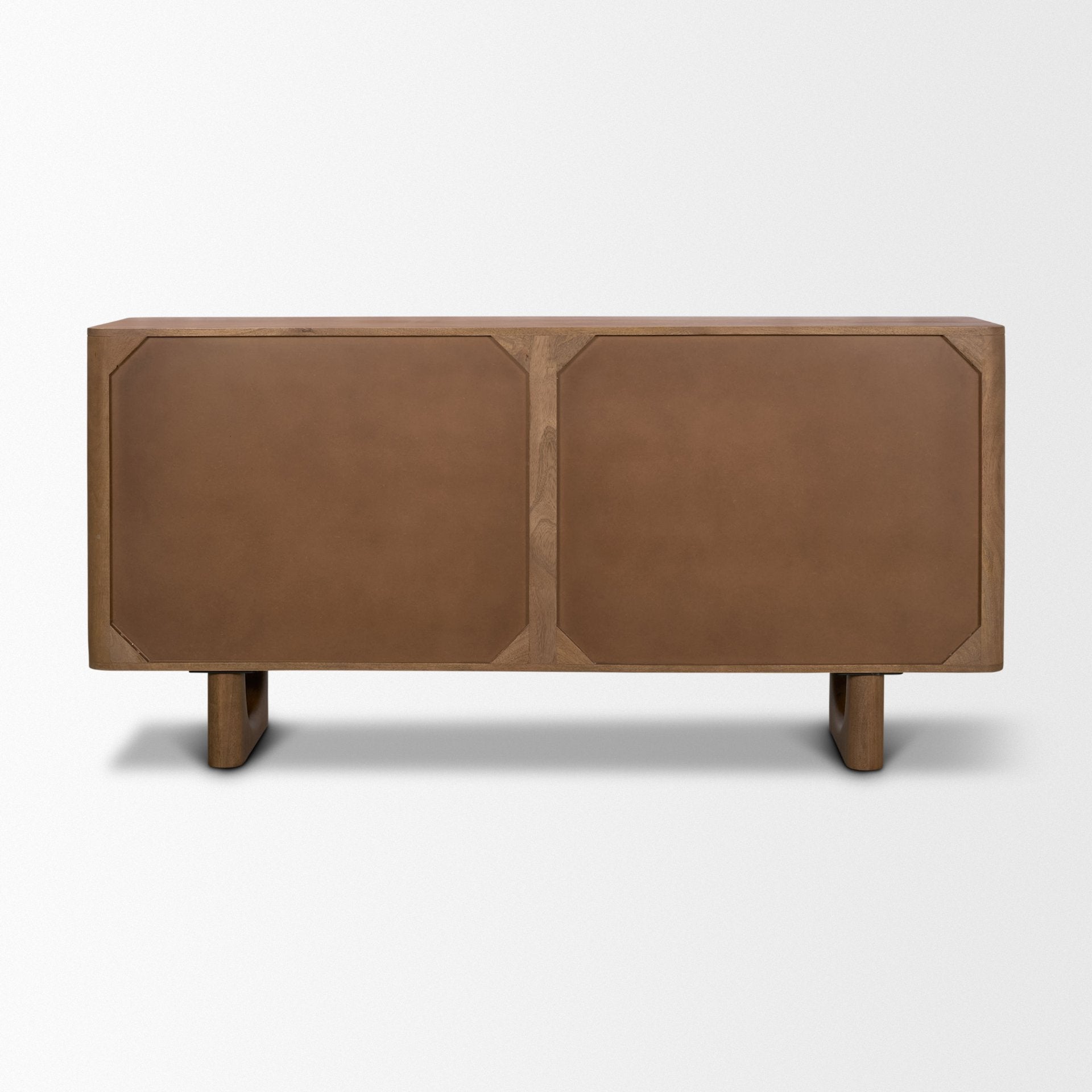 Wexlan Solid Wood with Leather Weave 4 Door Closed Sideboard