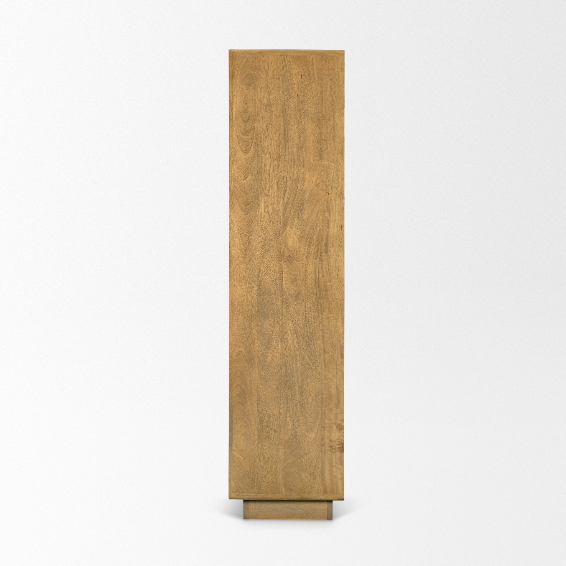 Valterra Light Brown Wood with Travertine 4 Door Tall Cabinet
