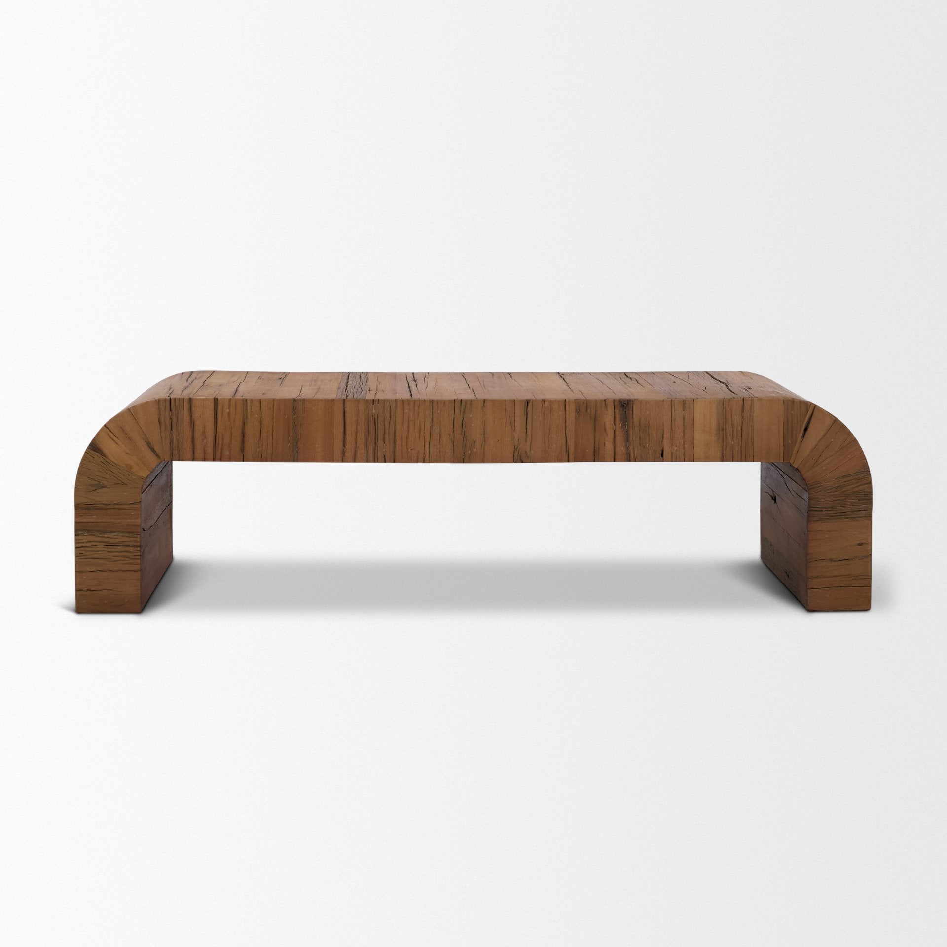 Denton Medium Brown Relcaimed Wood Bench