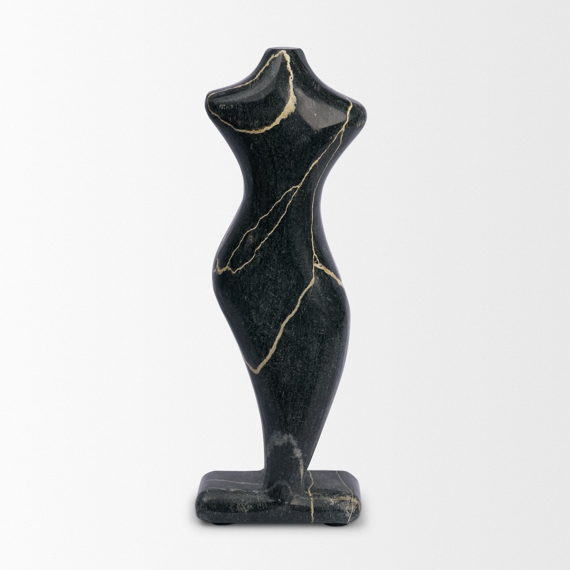 Contour Black Marble Silhouette Decorative Object