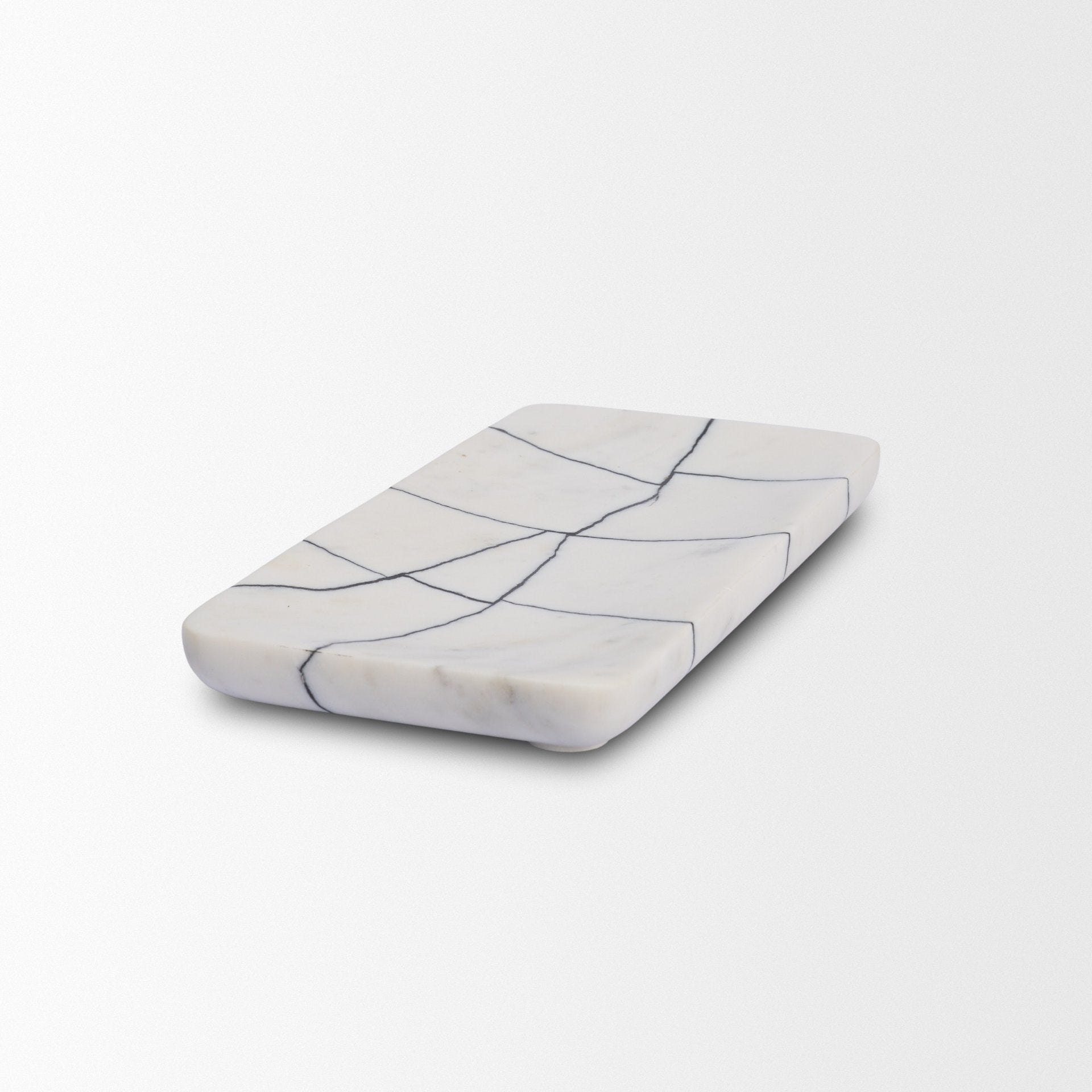 Tratto Rectangular Marble Decorative Tray