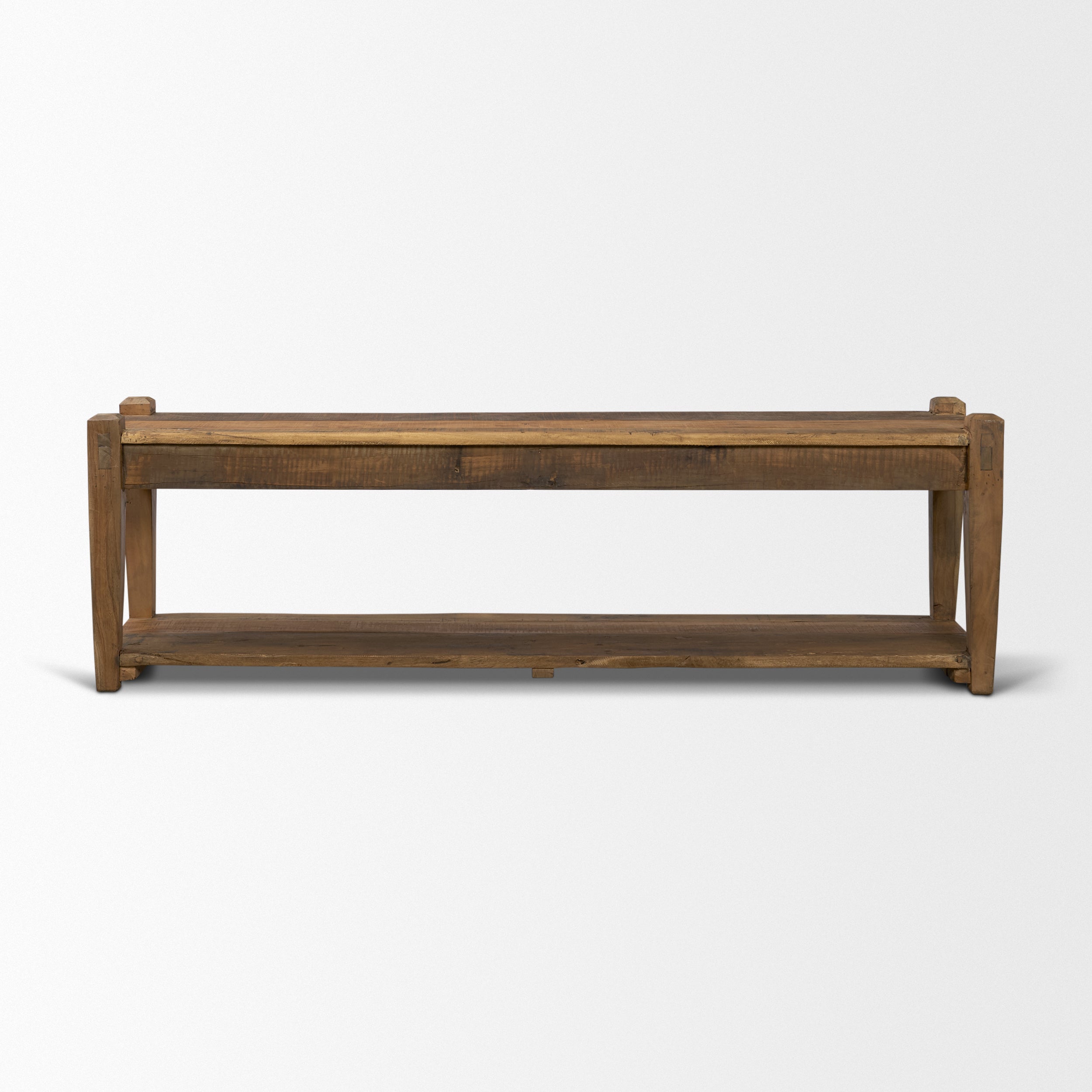 Ashwick Dark Brown Reclaimed Wood Bench