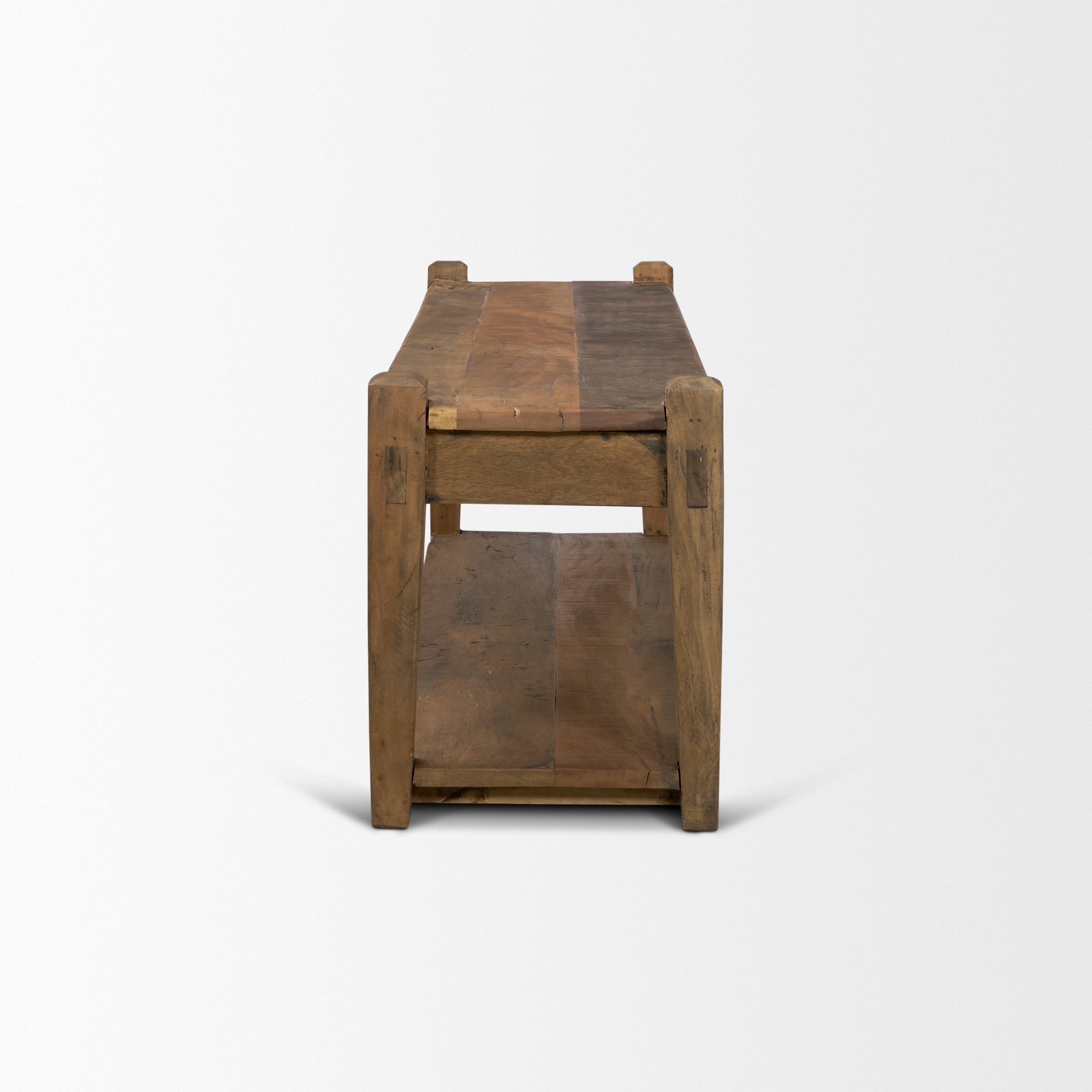 Ashwick Dark Brown Reclaimed Wood Bench