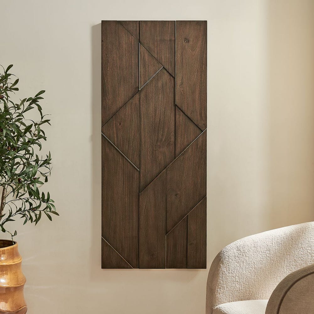 Uttermost Hanoi Geometric Wood Wall Panel