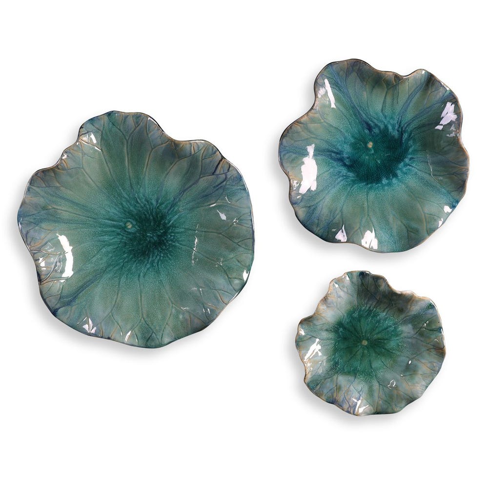 Uttermost Abella Ceramic Flowers - Set of 3