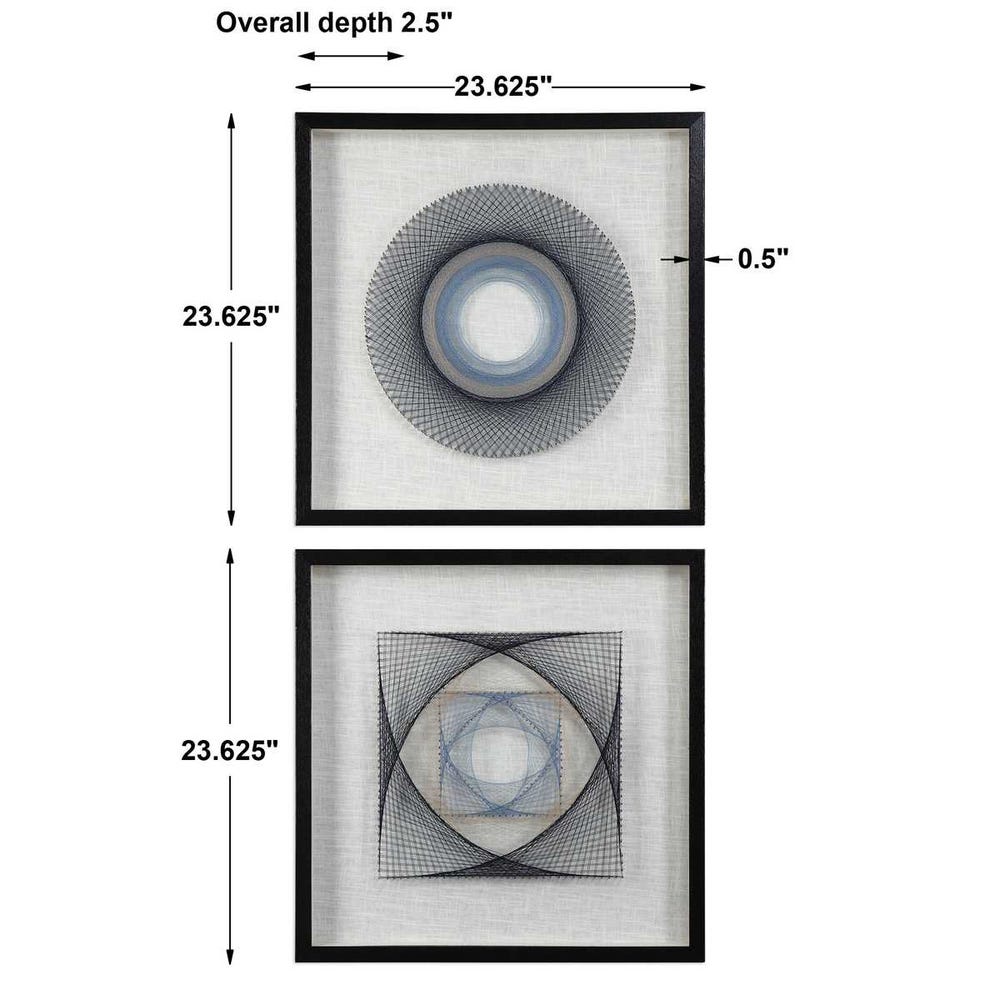 Uttermost String Duet Geometric Art - Set of 2
