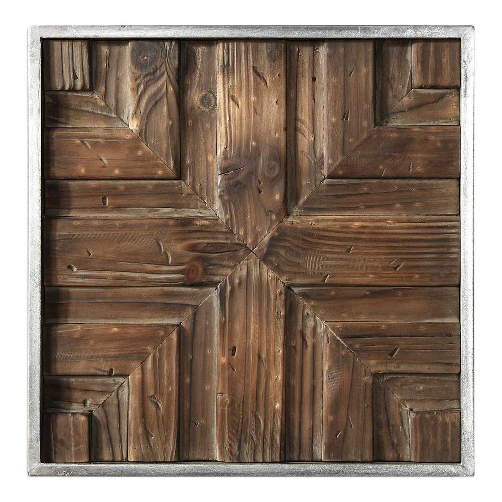 Uttermost Bryndle Rustic Wooden Squares - Set of 9