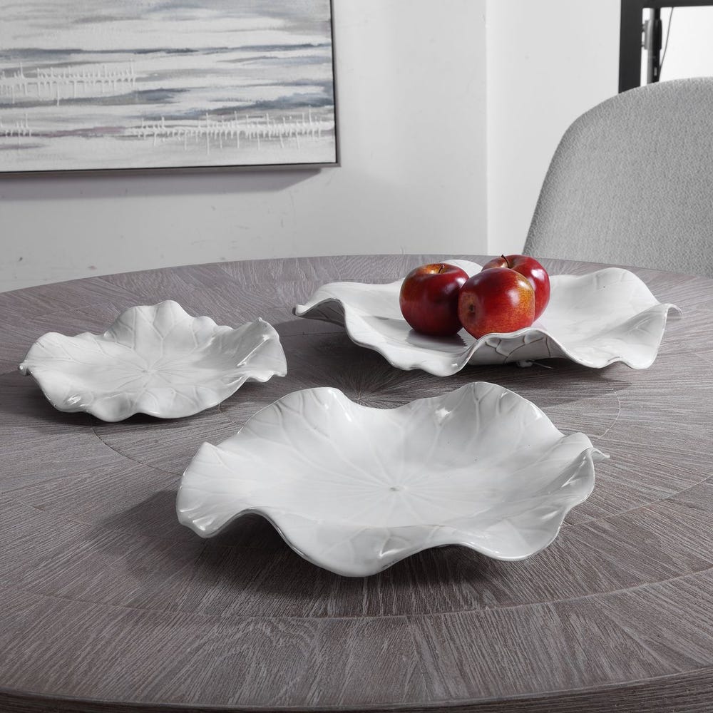 Uttermost Abella Ceramic Flowers - Set of 3