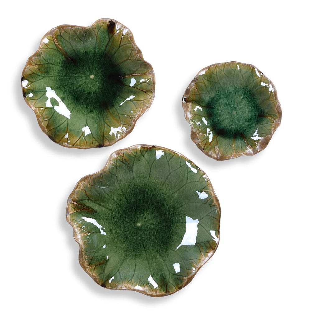 Uttermost Abella Ceramic Flowers - Set of 3
