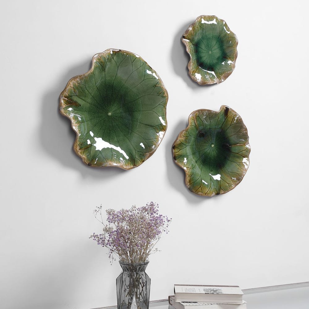 Uttermost Abella Ceramic Flowers - Set of 3