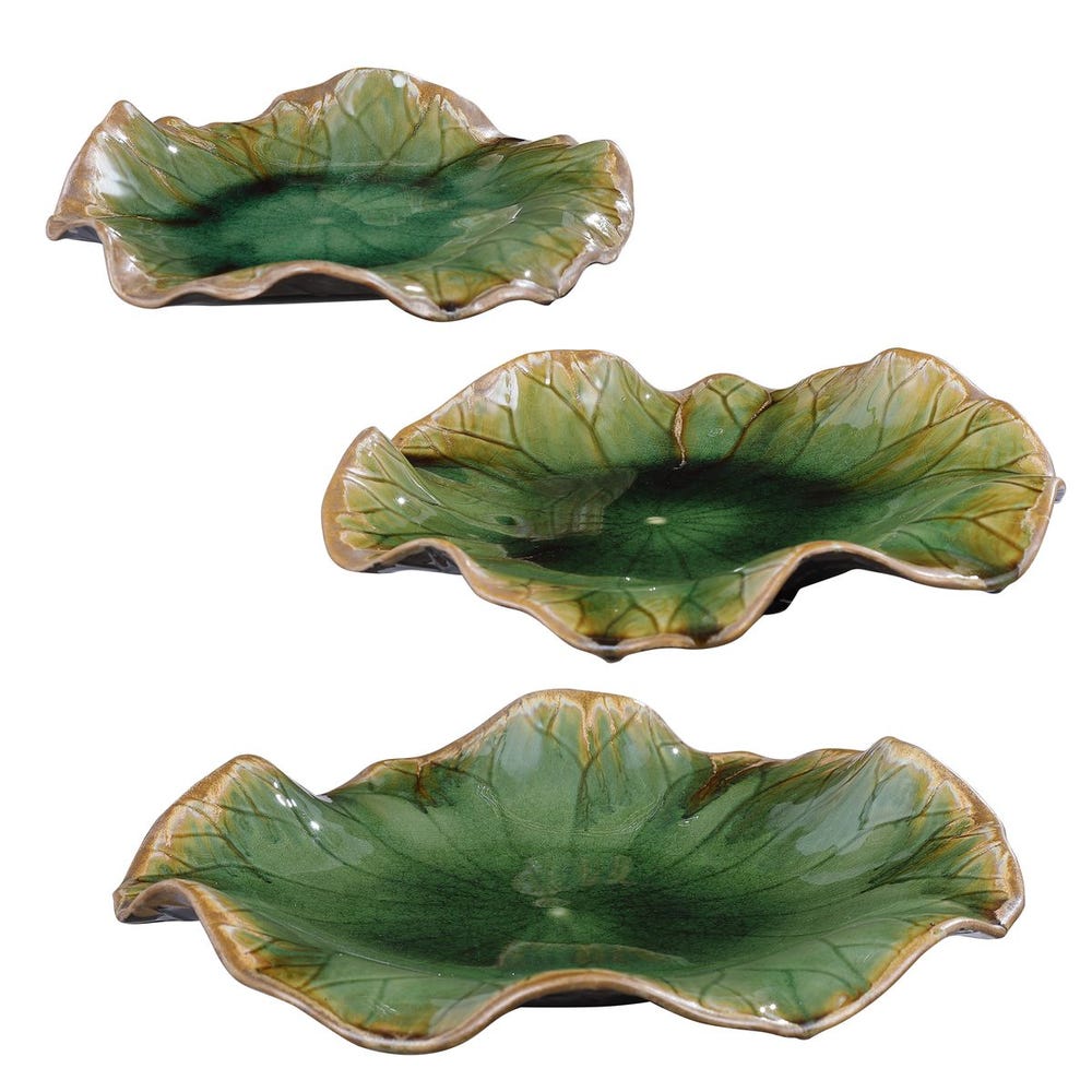 Uttermost Abella Ceramic Flowers - Set of 3
