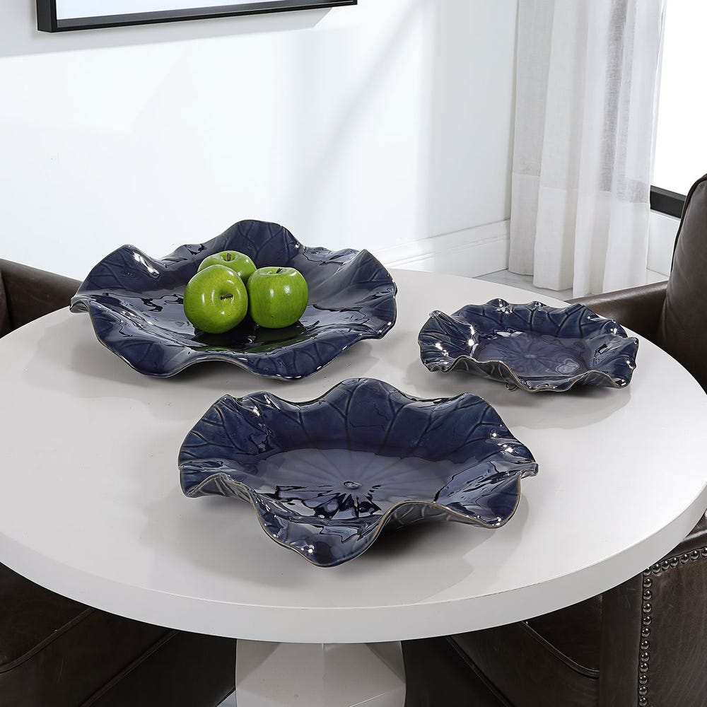 Uttermost Abella Ceramic Flowers - Set of 3