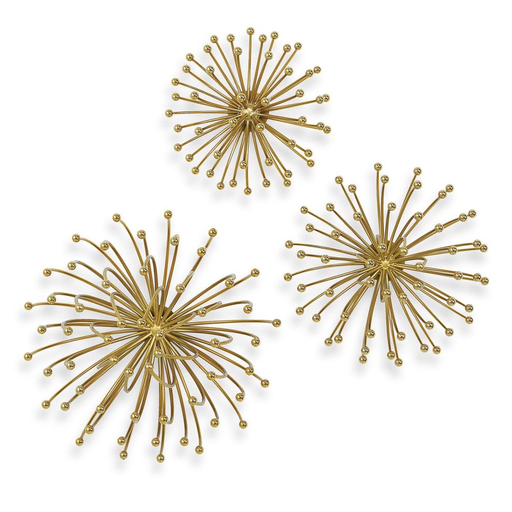 Aga Gold Metal Wall Decor Set of 3 by Uttermost