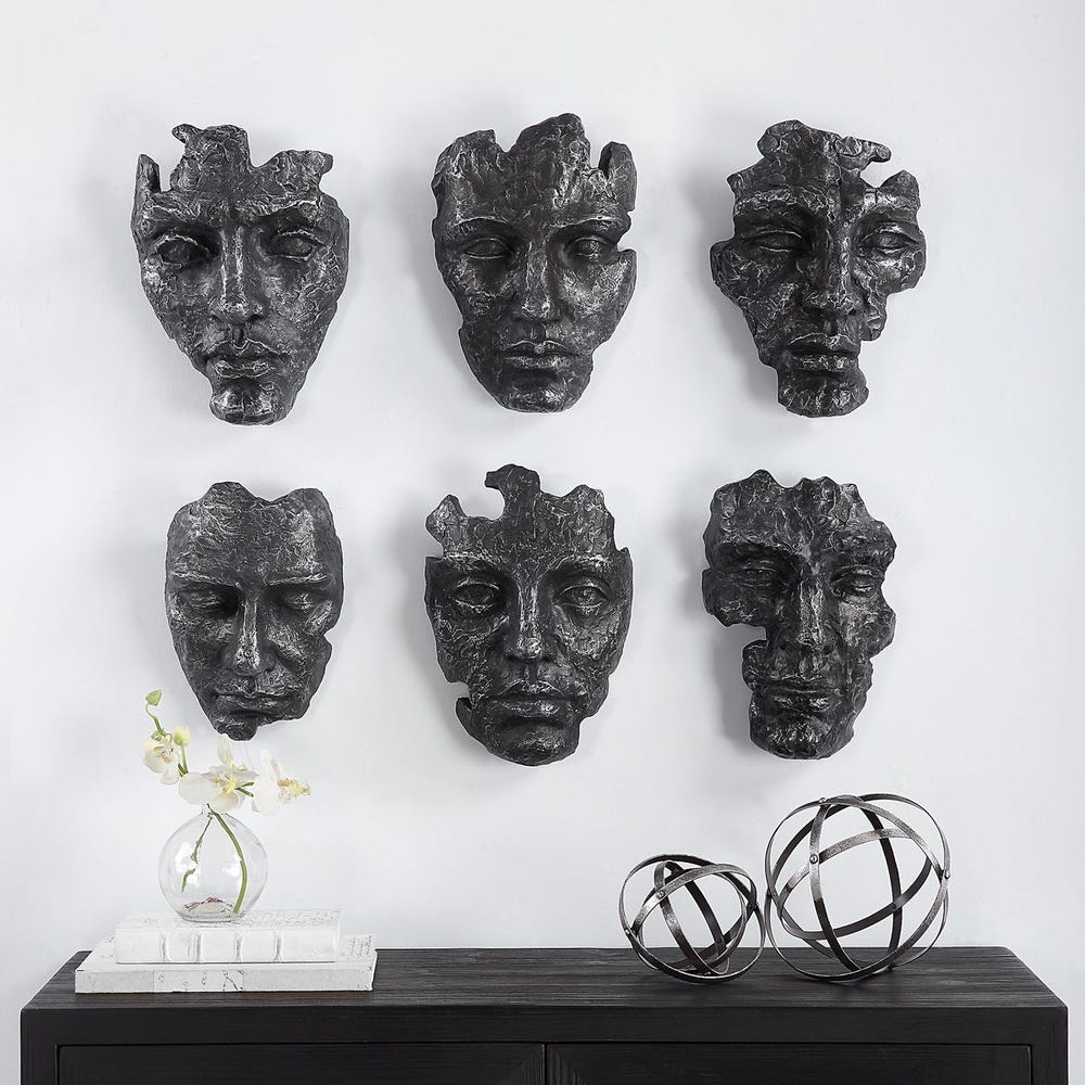 Uttermost Self-Portrait Metallic Wall Decor - Set of 6